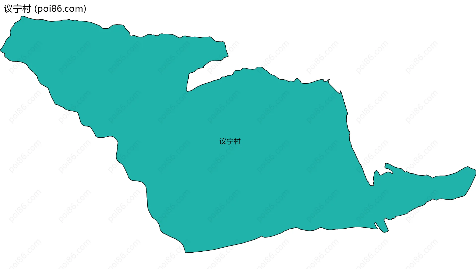 议宁村边界地图