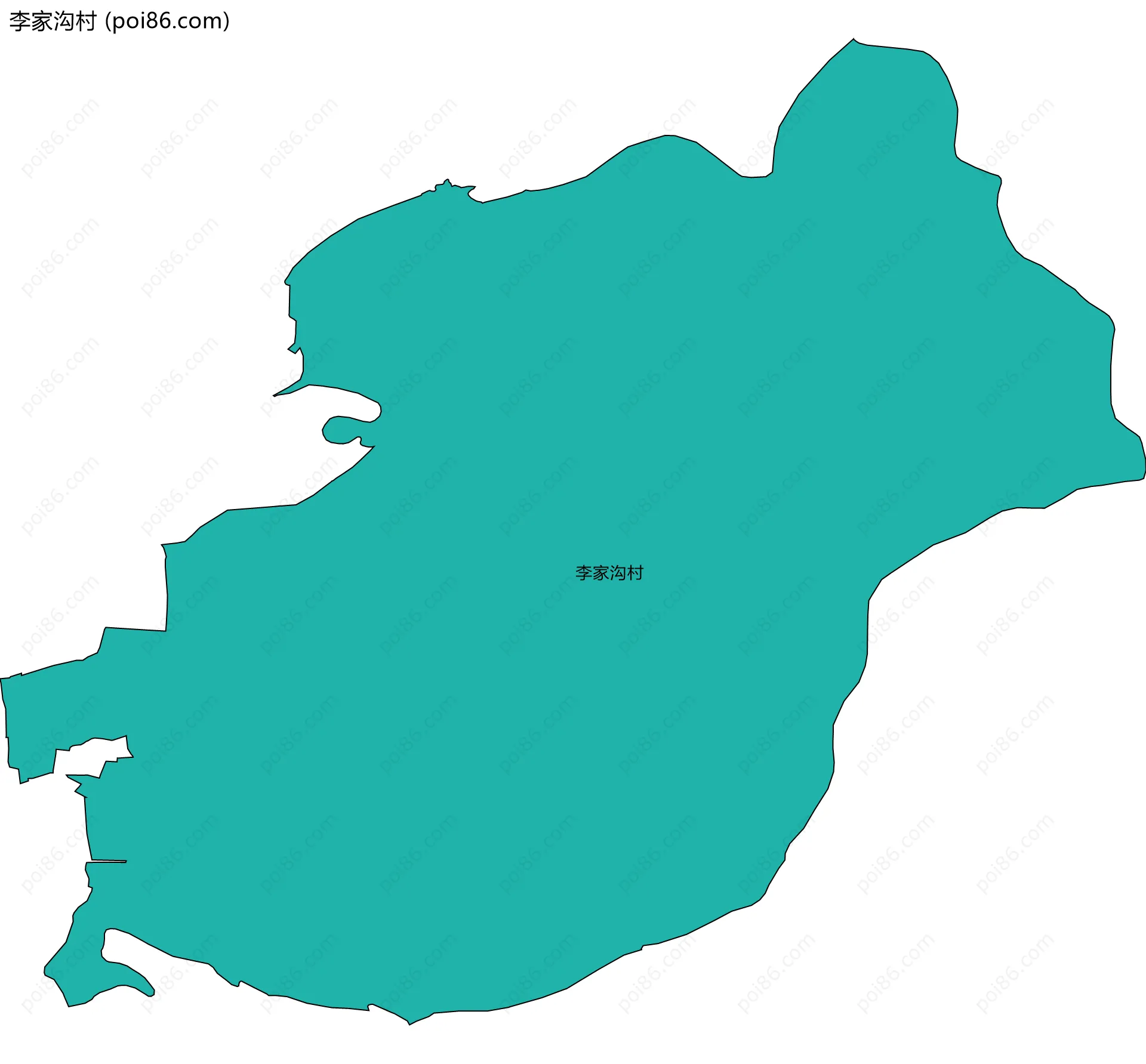李家沟村边界地图