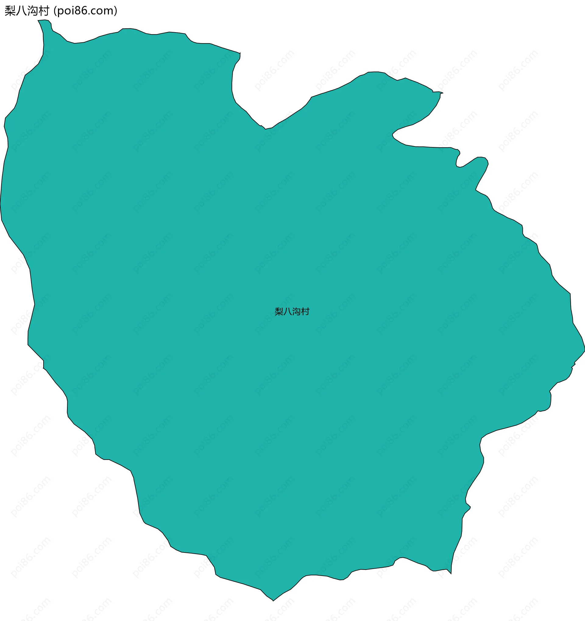 梨八沟村边界地图