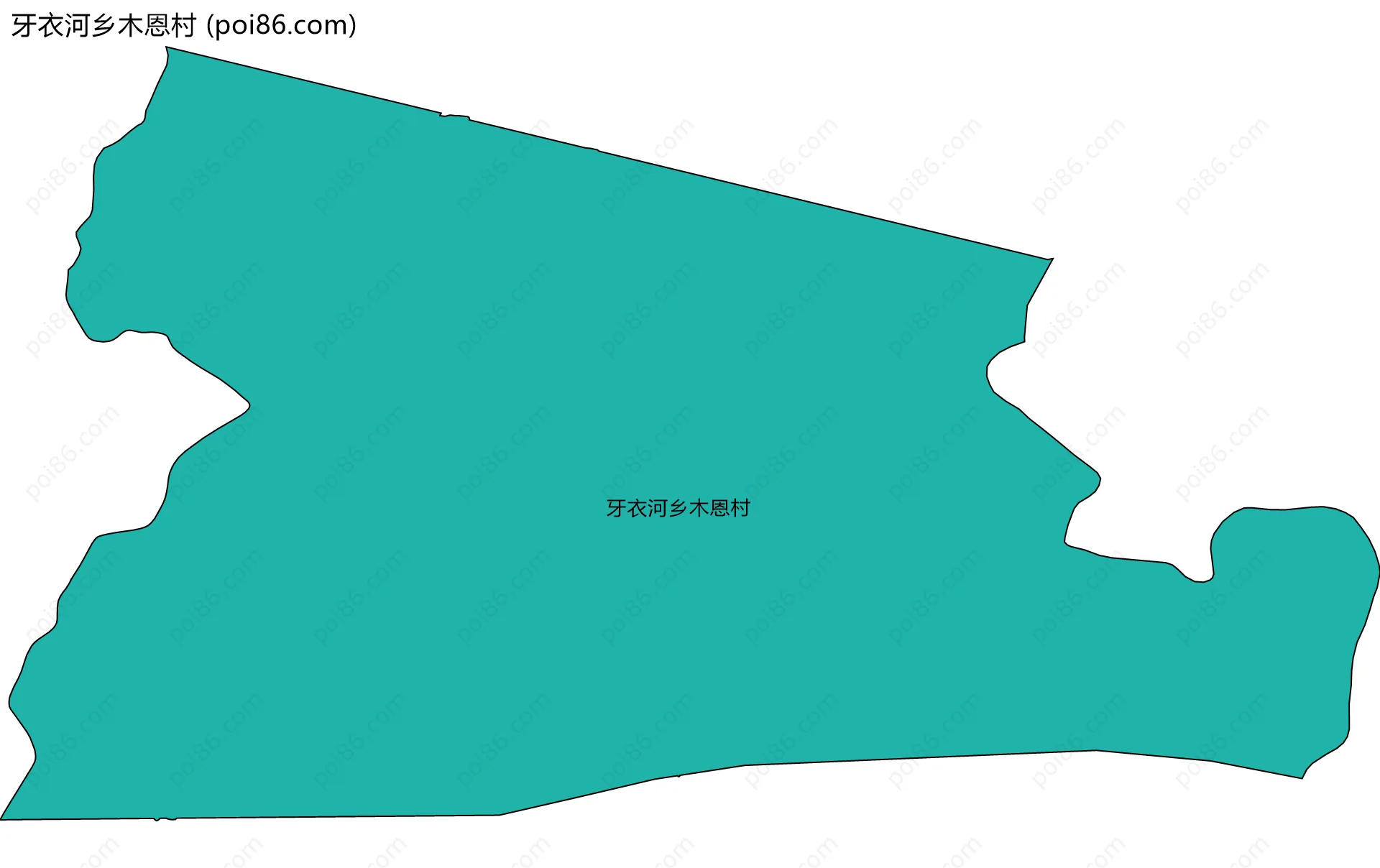 牙衣河乡木恩村边界地图