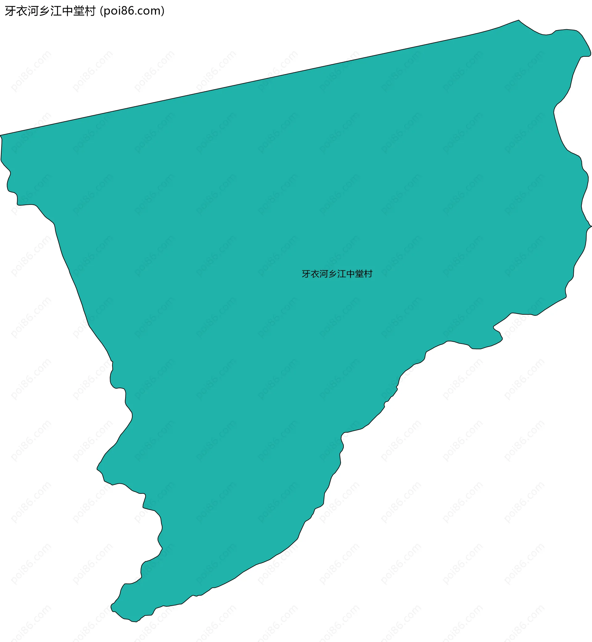牙衣河乡江中堂村边界地图