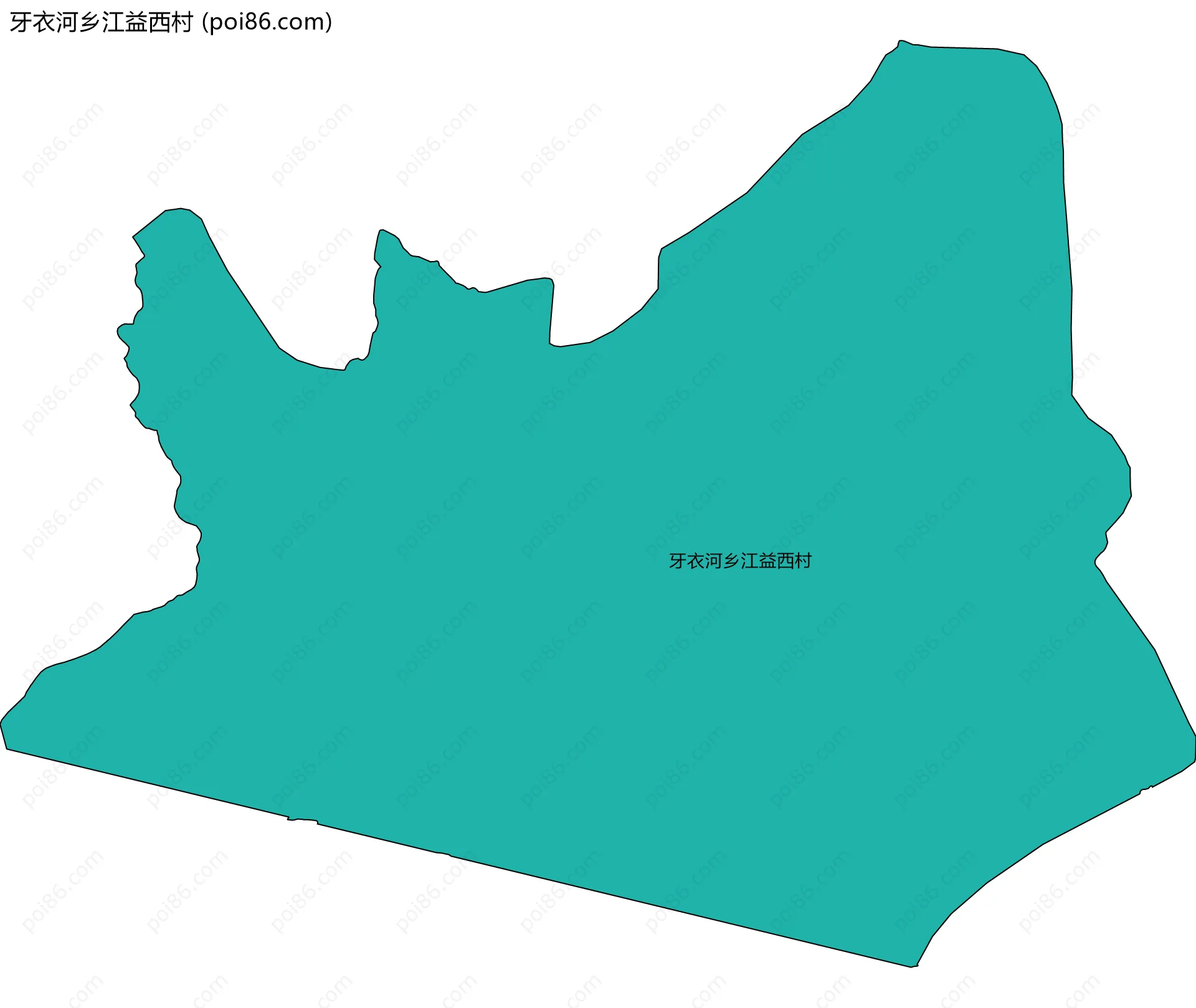 牙衣河乡江益西村边界地图