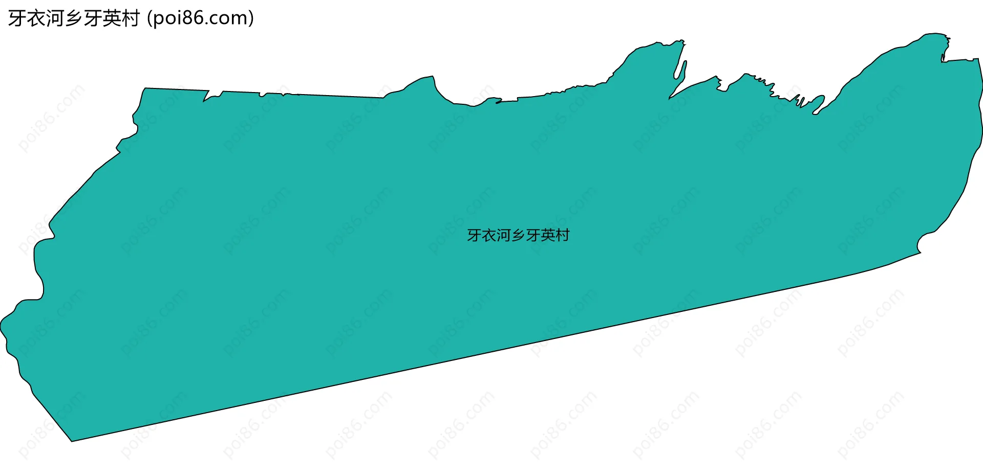 牙衣河乡牙英村边界地图