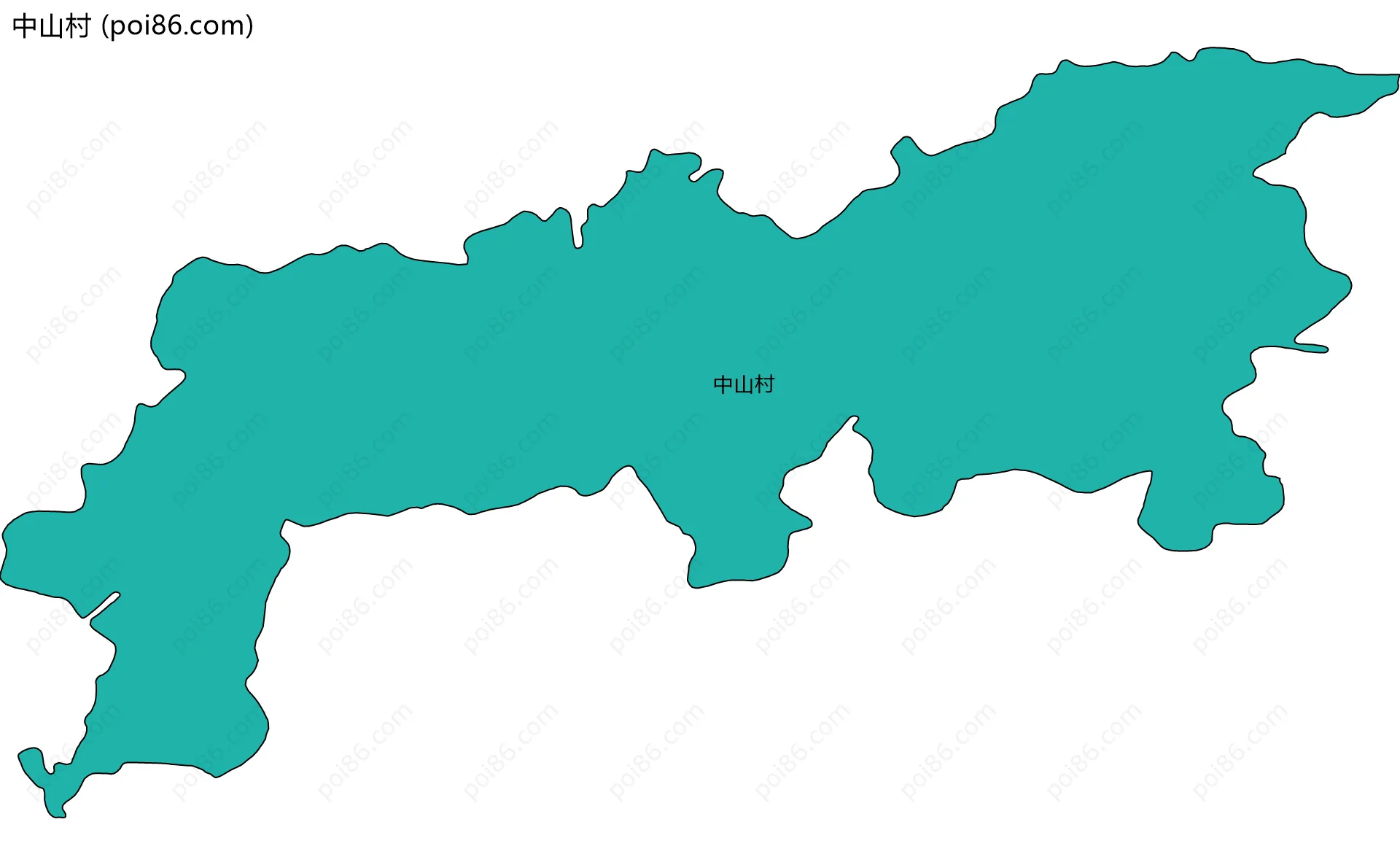 中山村边界地图