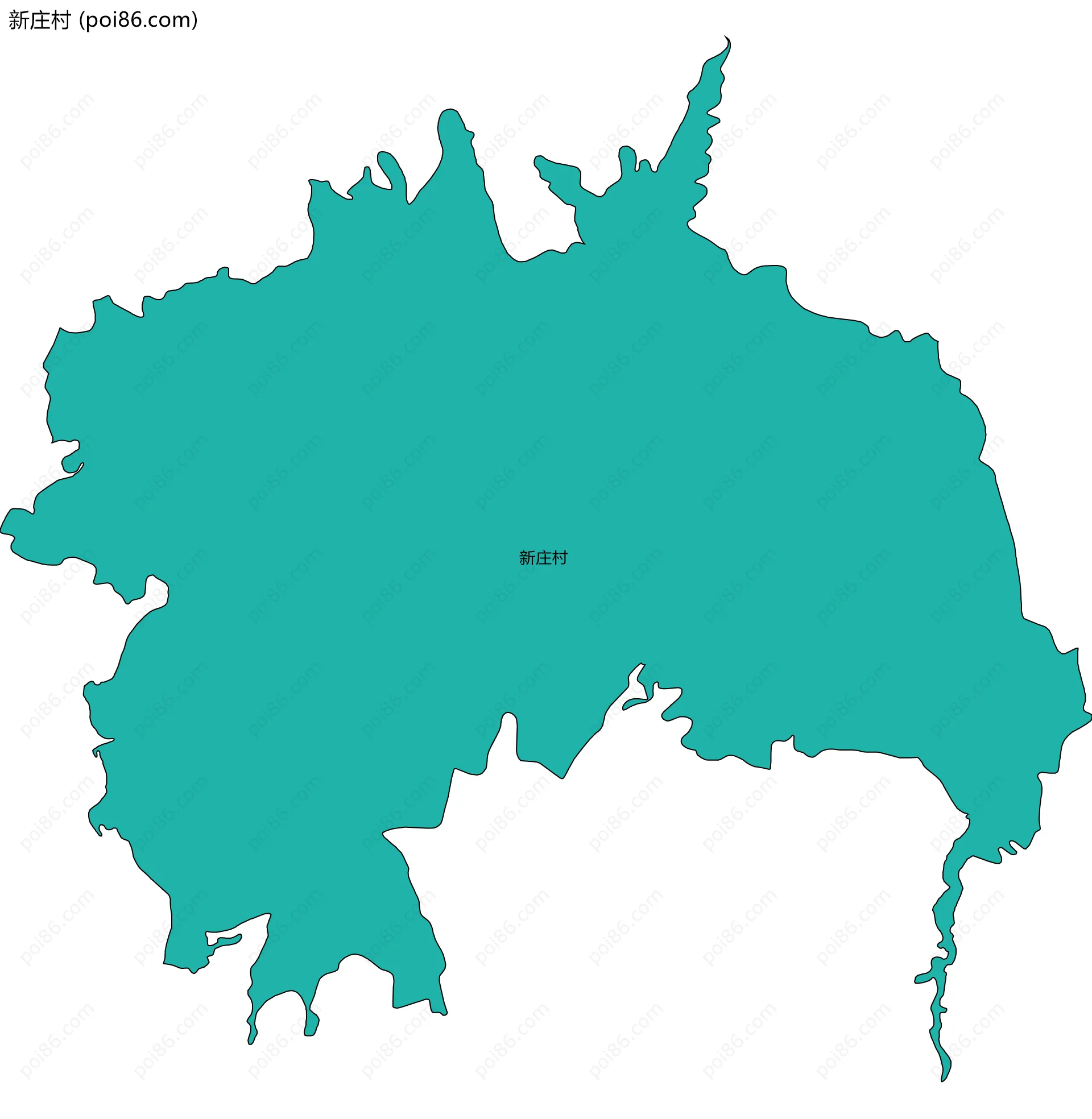 新庄村边界地图