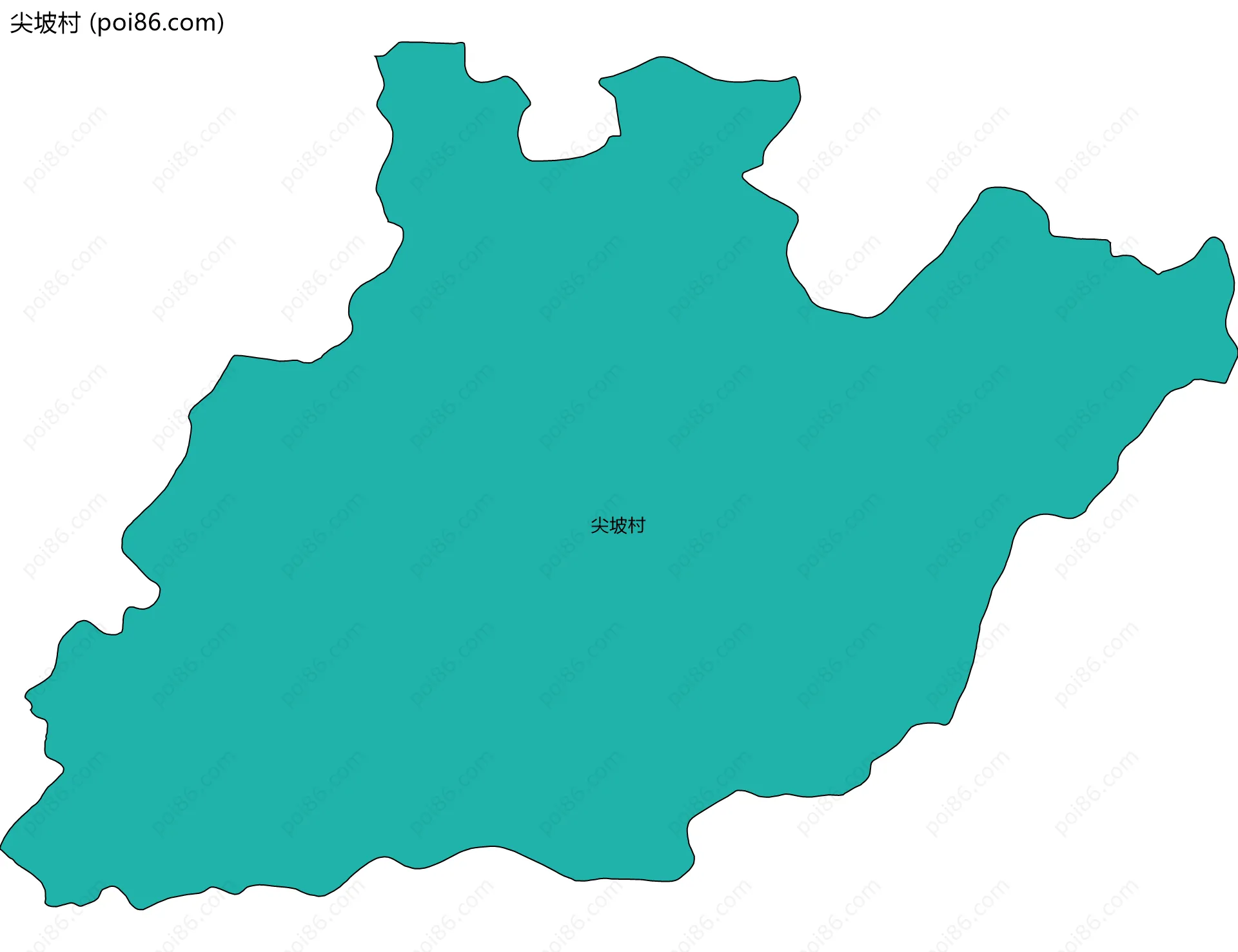 尖坡村边界地图