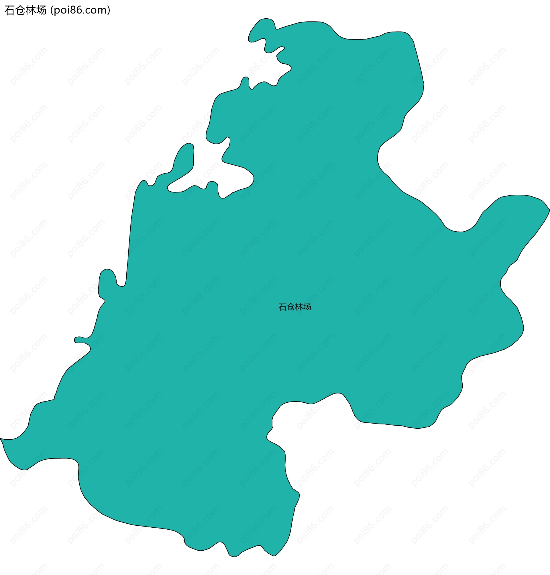 石仓林场边界地图