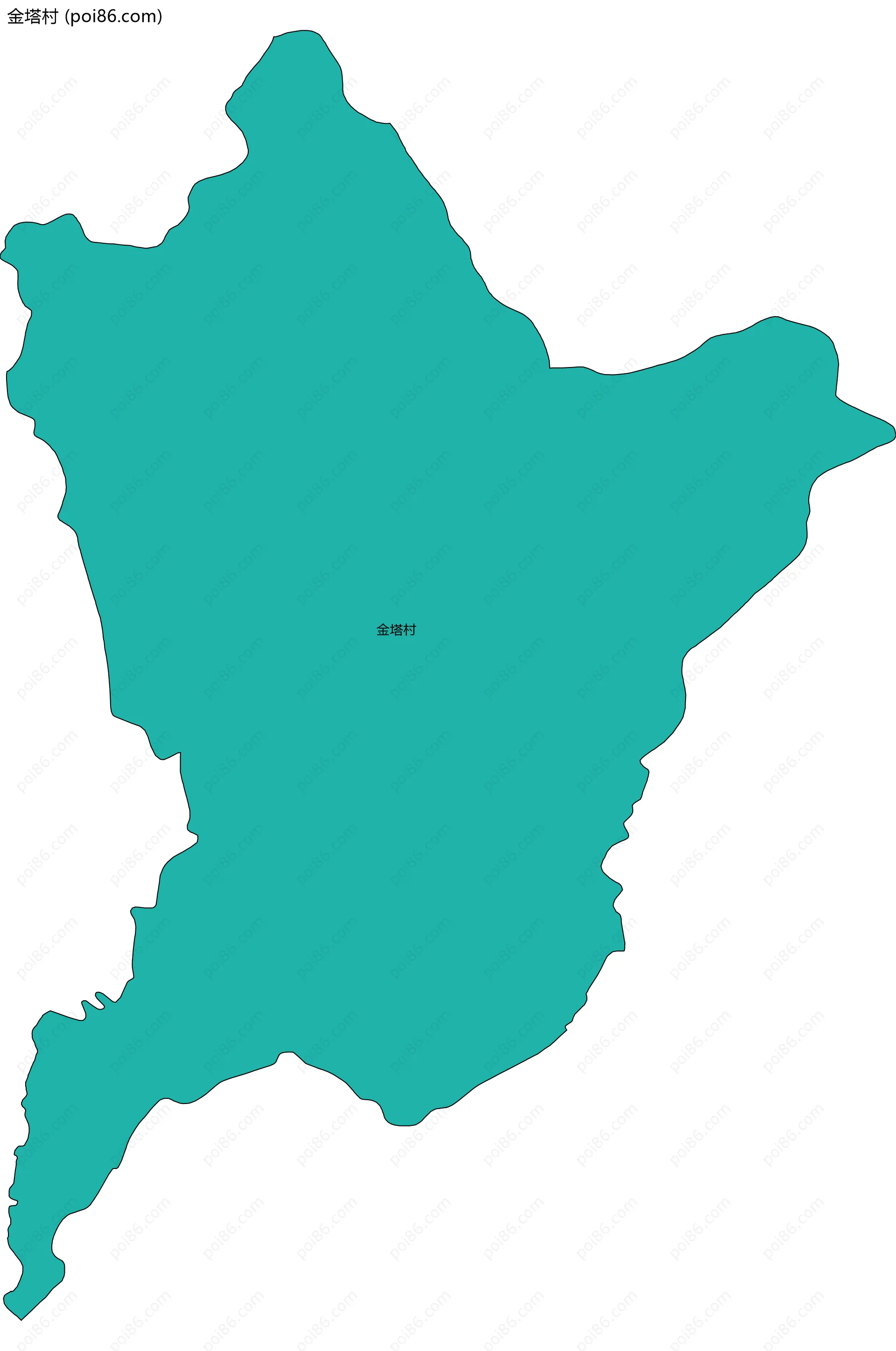 金塔村边界地图