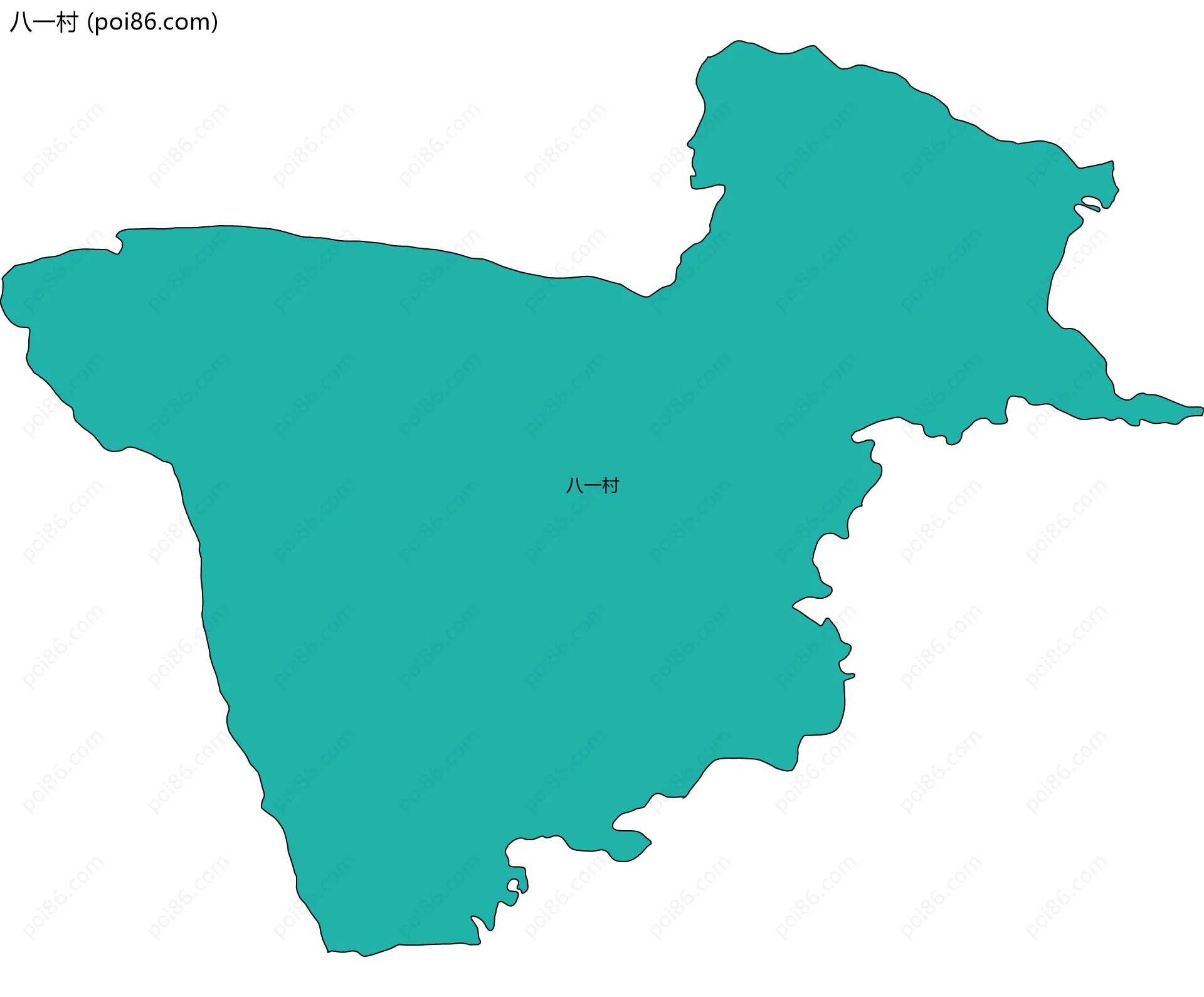 八一村边界地图