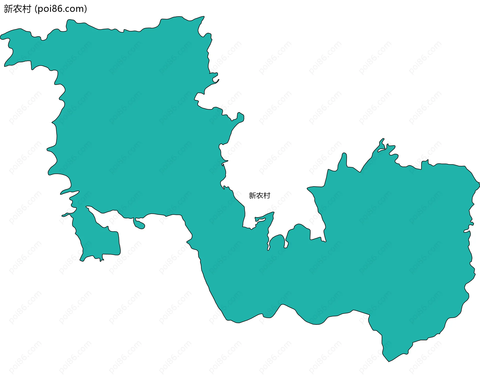 新农村边界地图