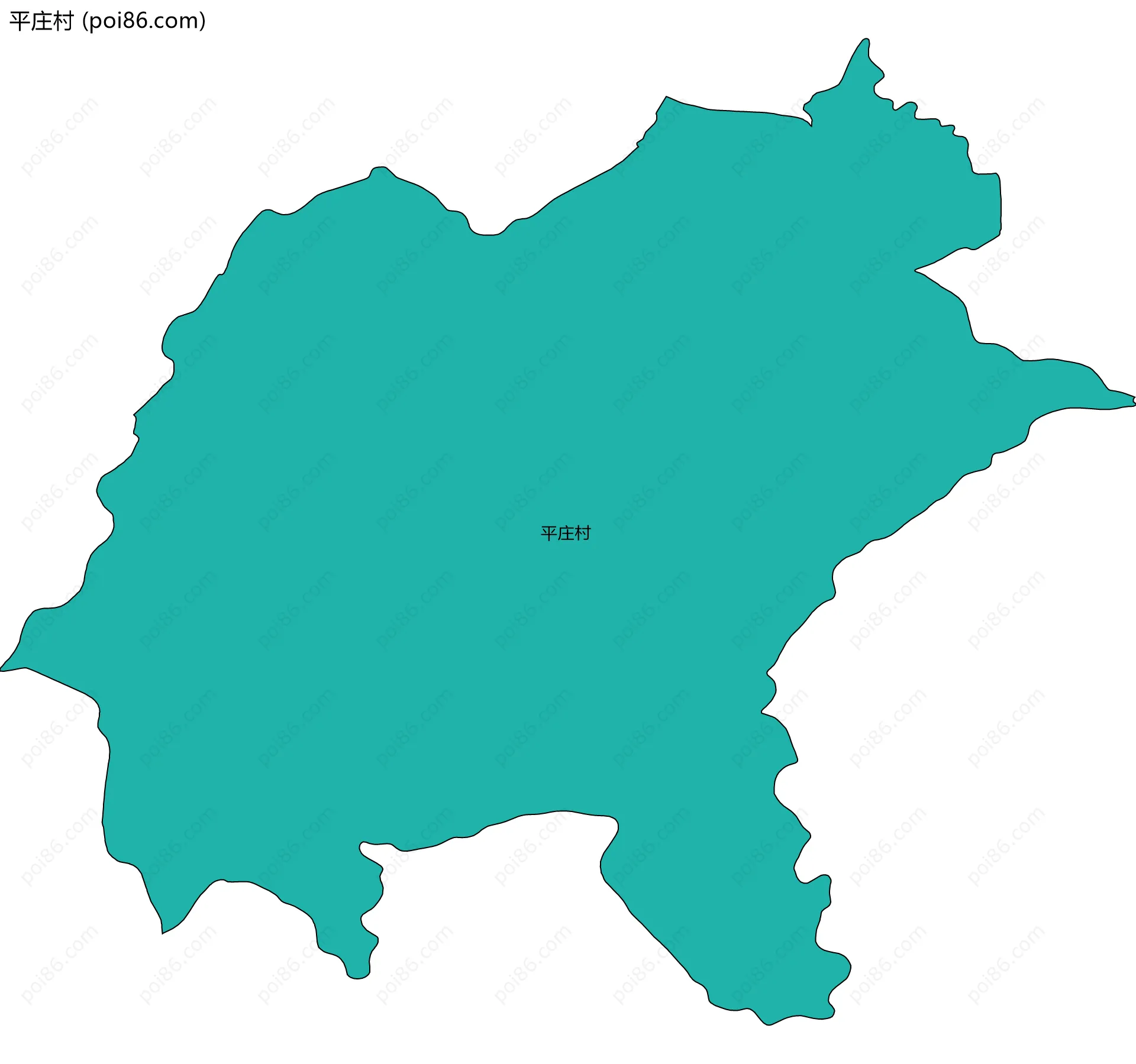 平庄村边界地图
