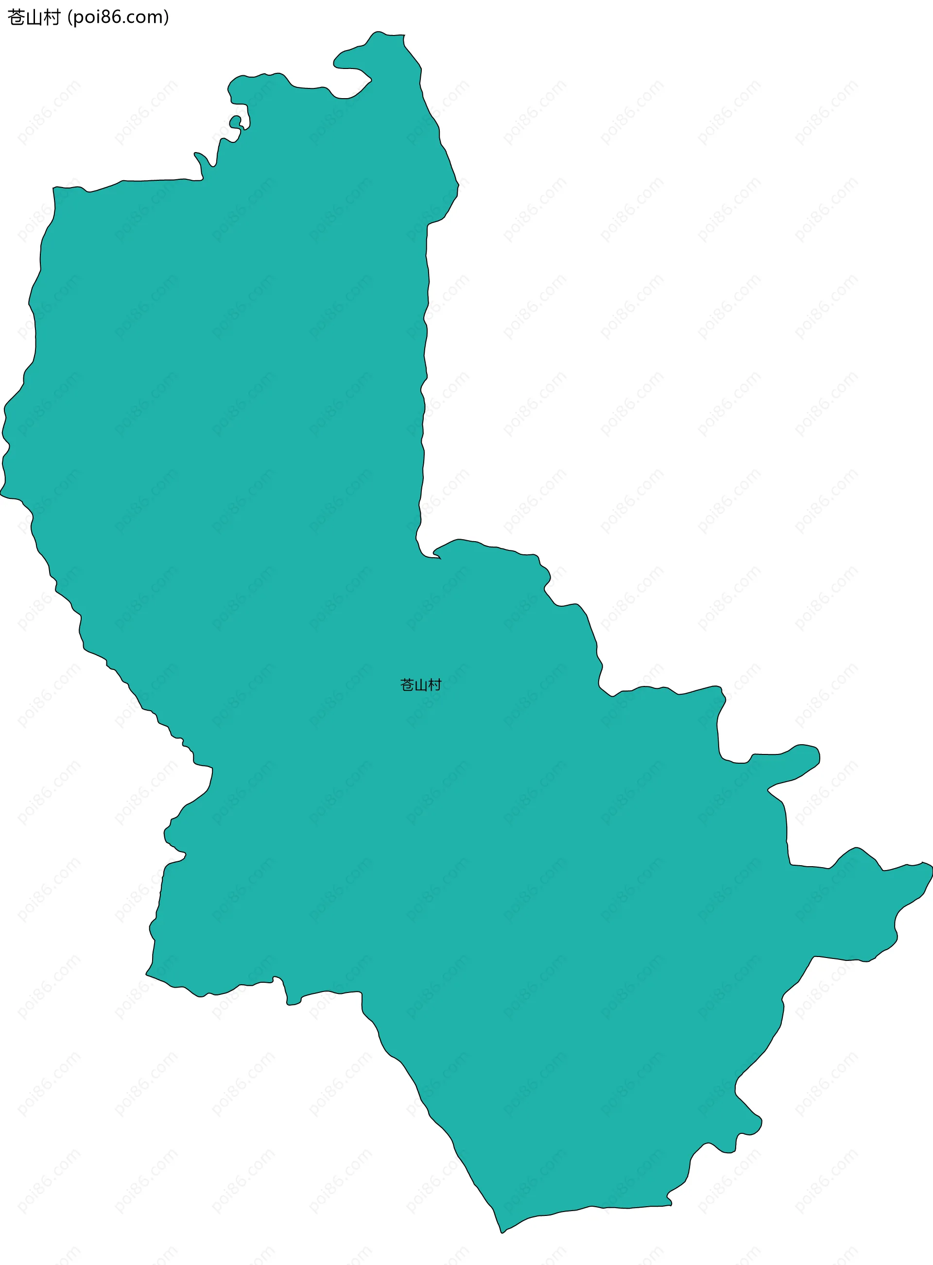 苍山村边界地图