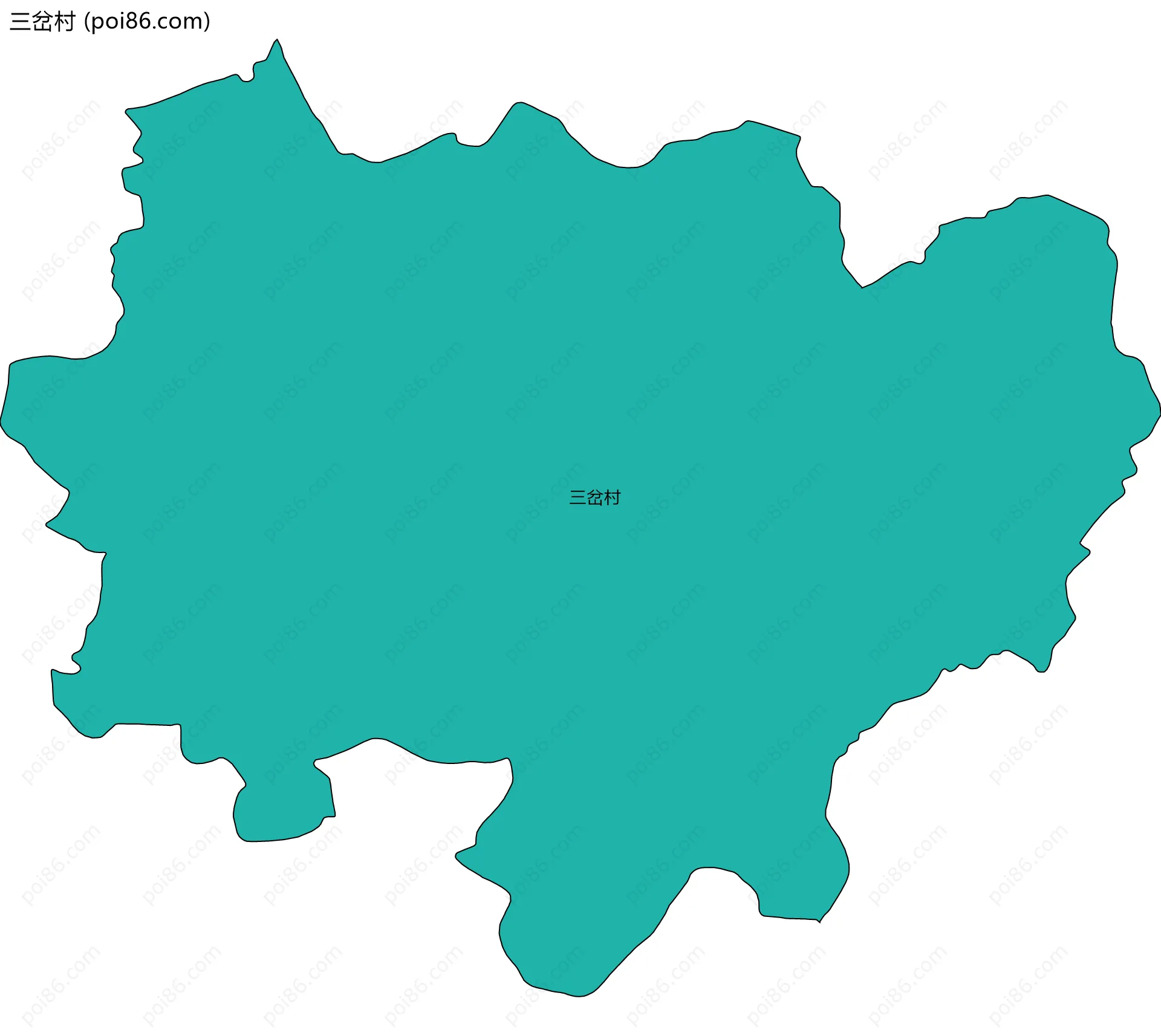 三岔村边界地图