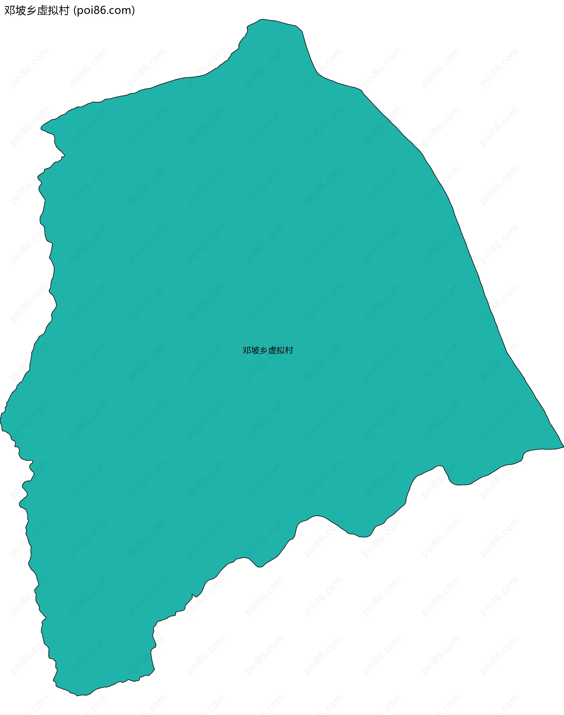 邓坡乡虚拟村边界地图