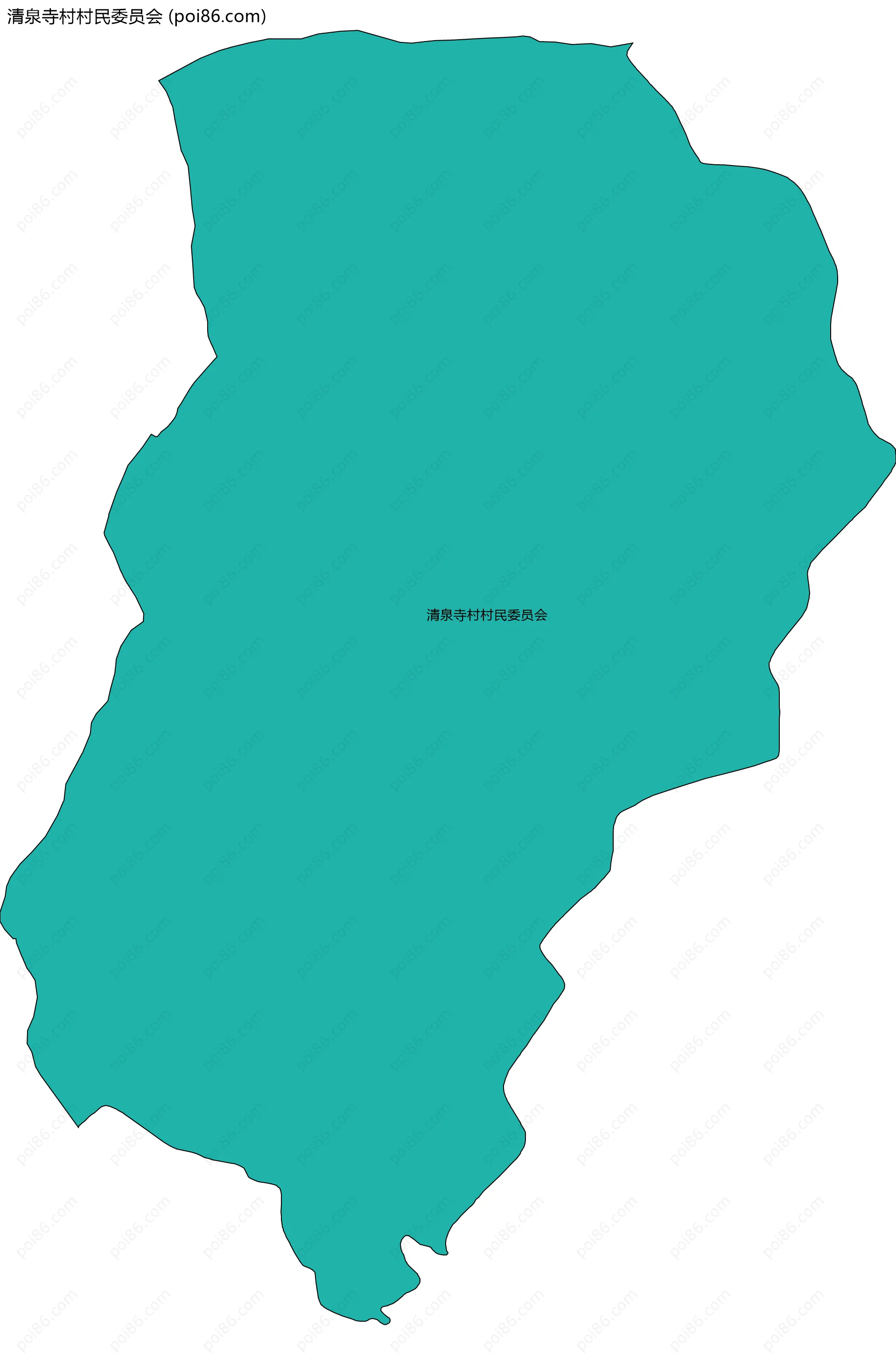 清泉寺村村民委员会边界地图