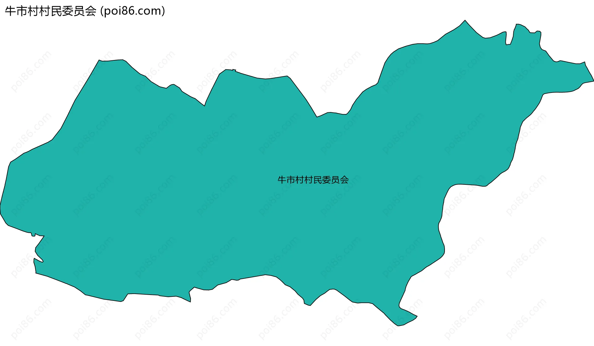 牛市村村民委员会边界地图