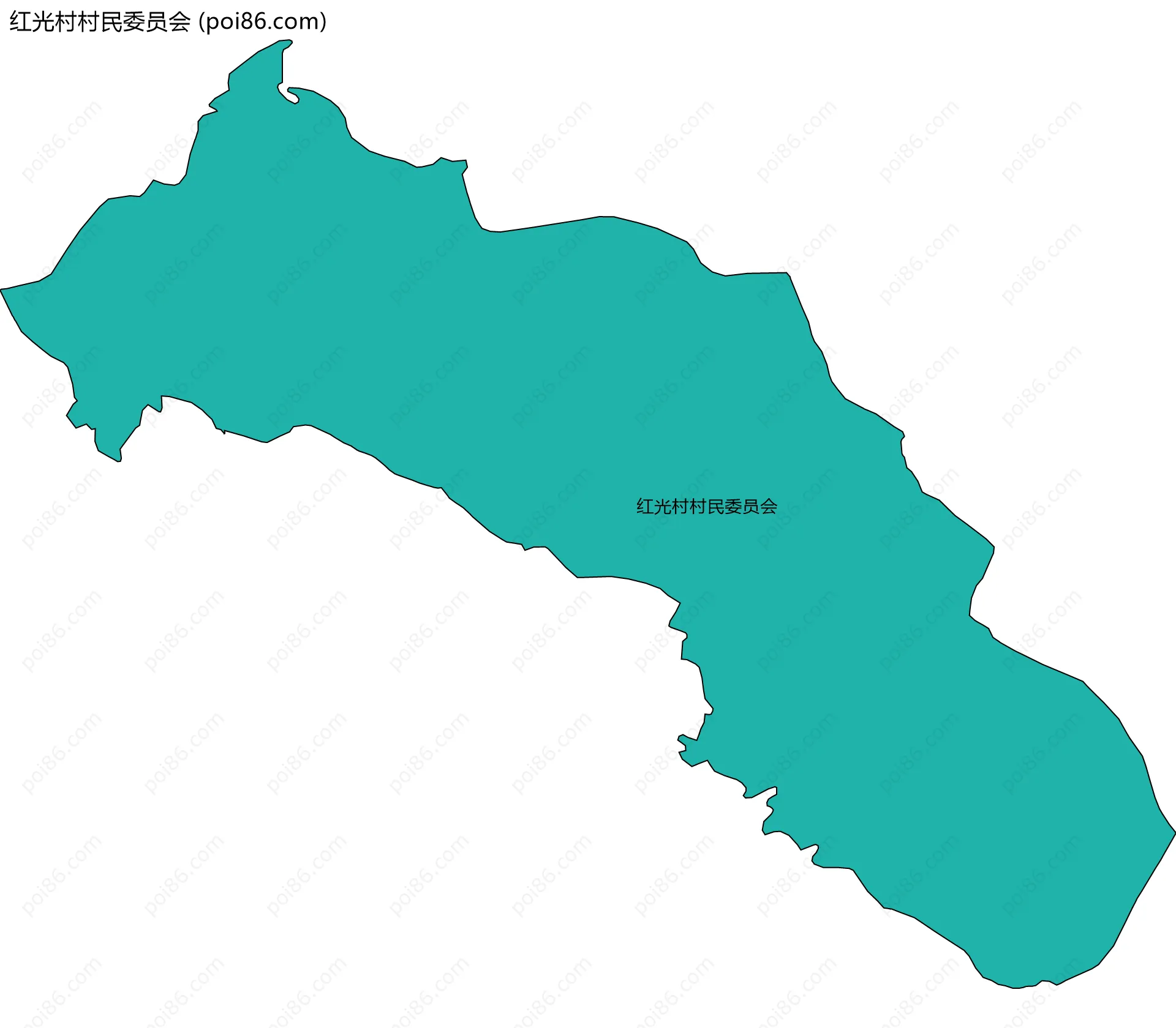 红光村村民委员会边界地图