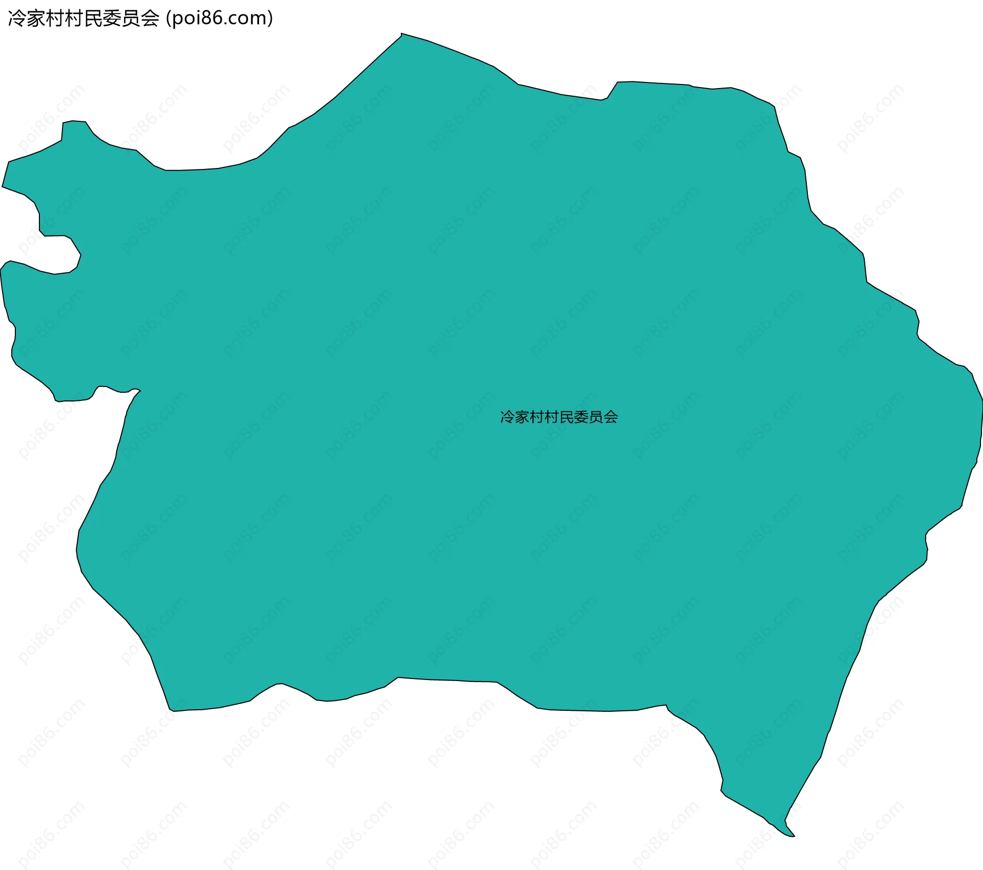 冷家村村民委员会边界地图