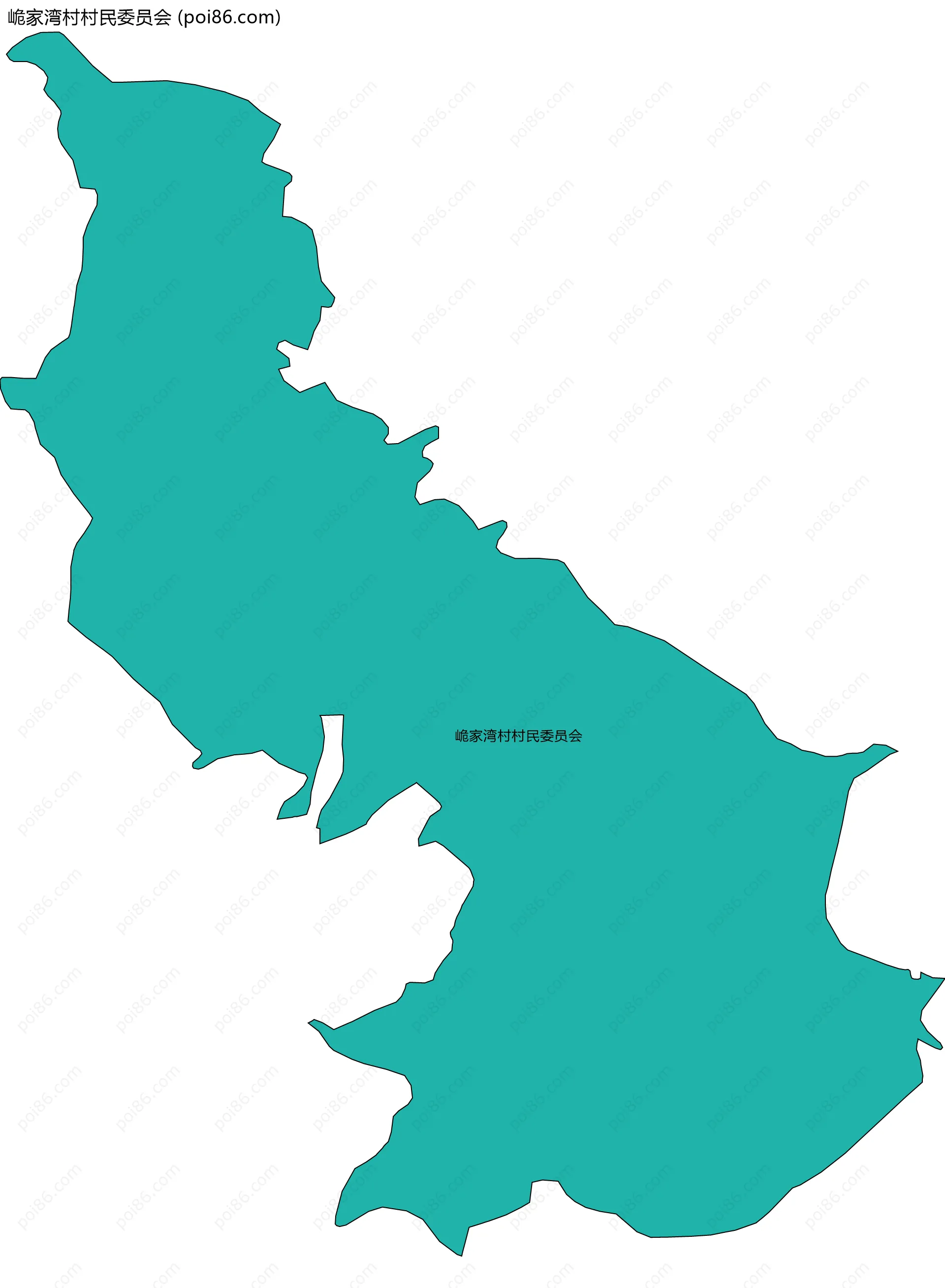 峗家湾村村民委员会边界地图