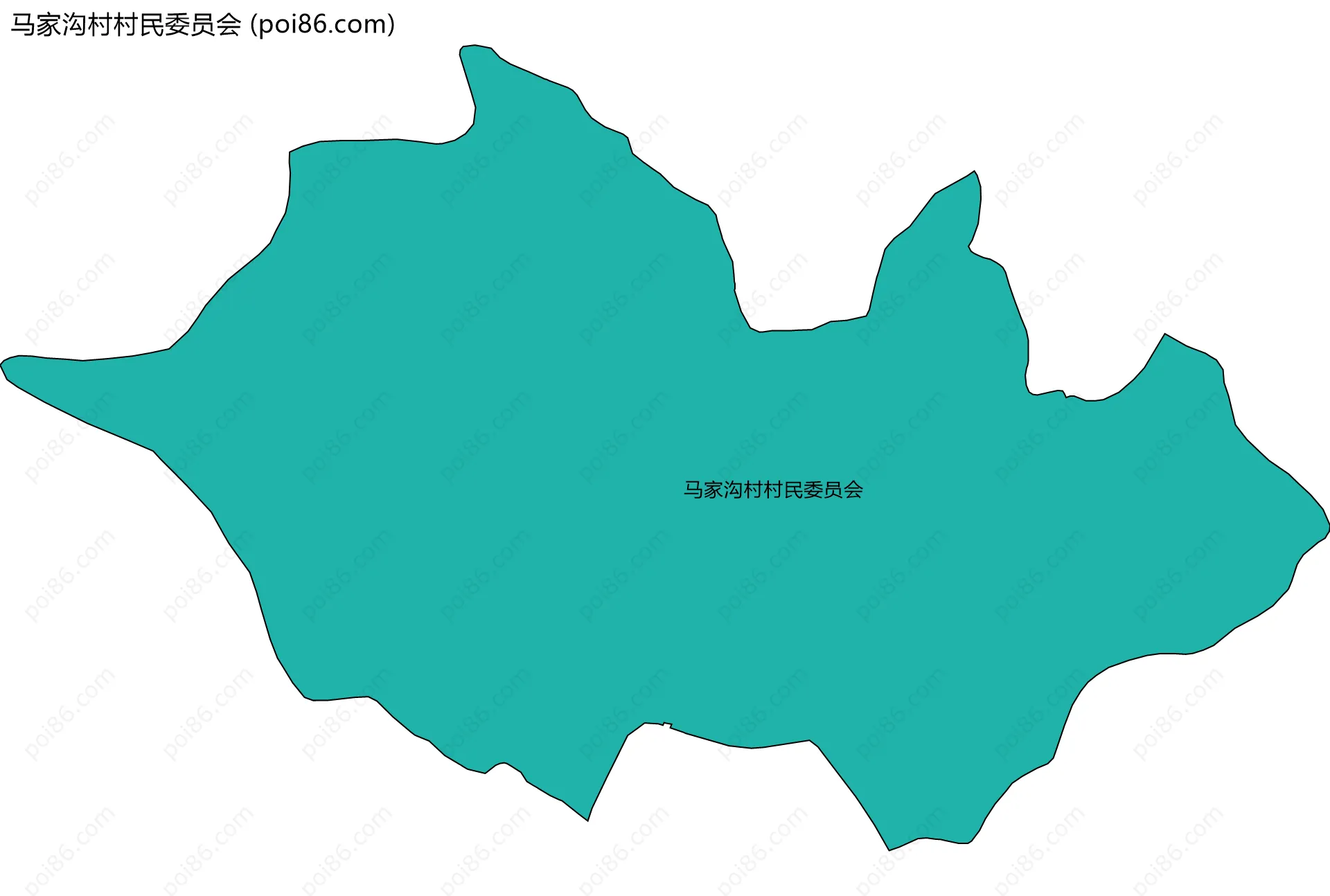 马家沟村村民委员会边界地图