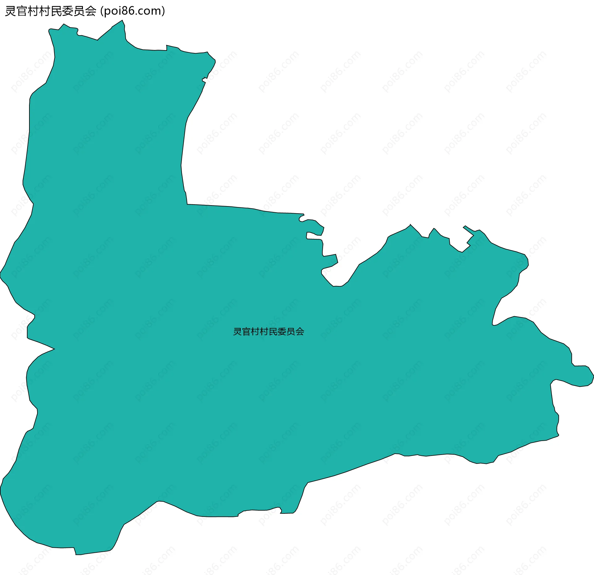 灵官村村民委员会边界地图