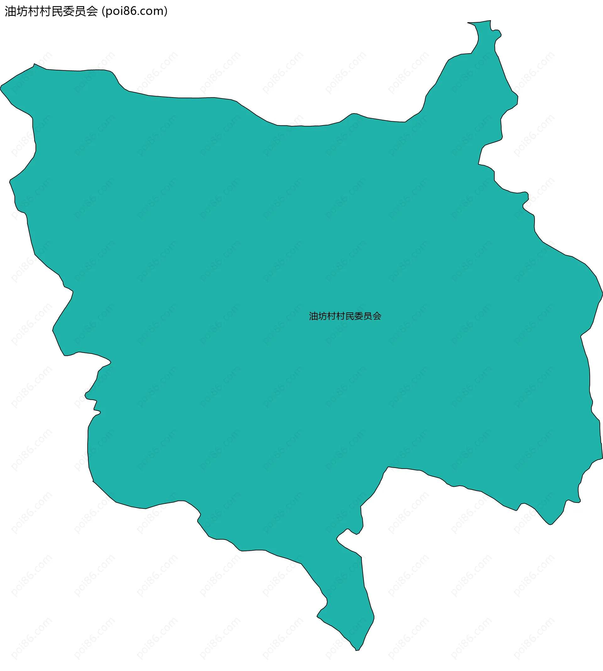 油坊村村民委员会边界地图