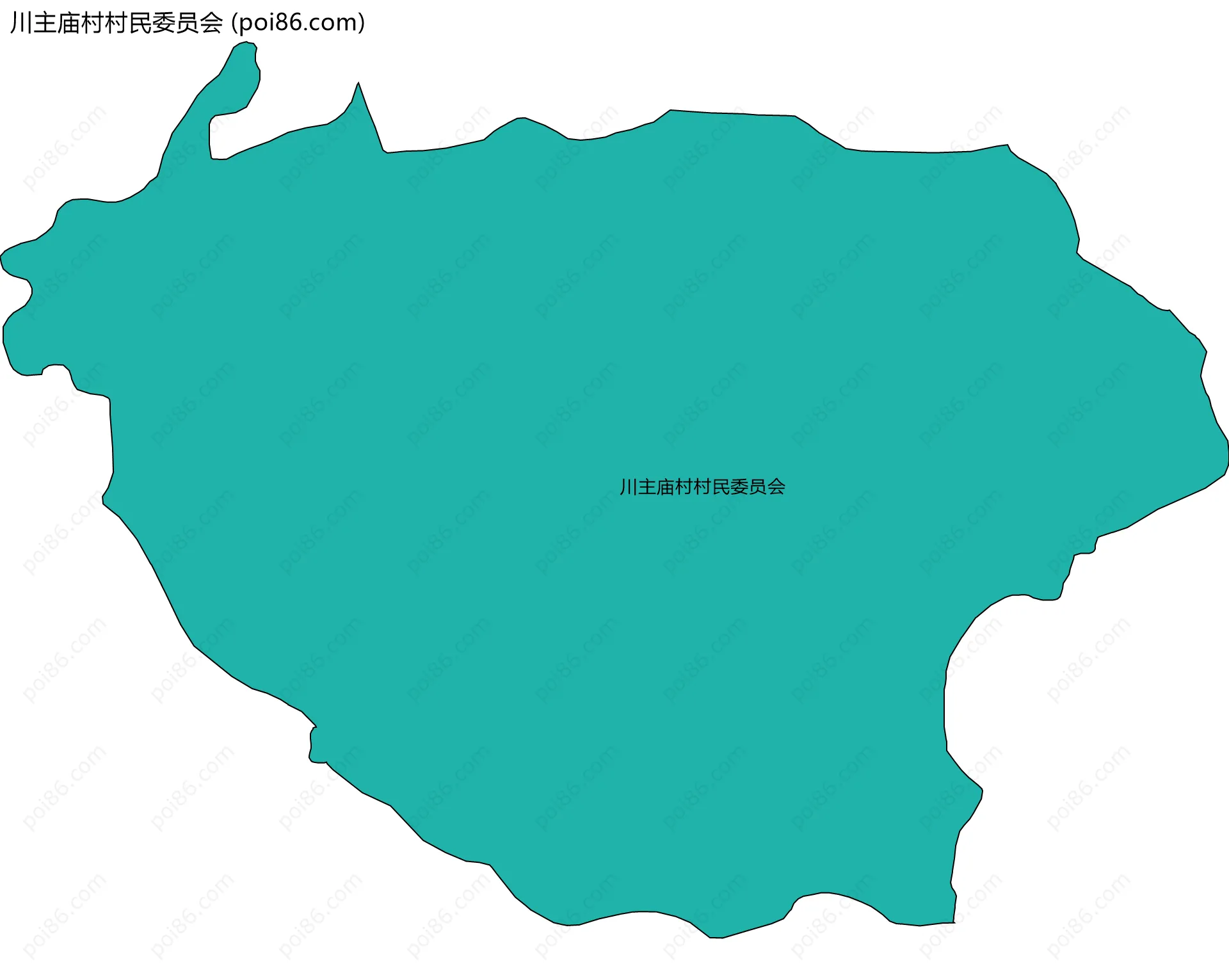 川主庙村村民委员会边界地图