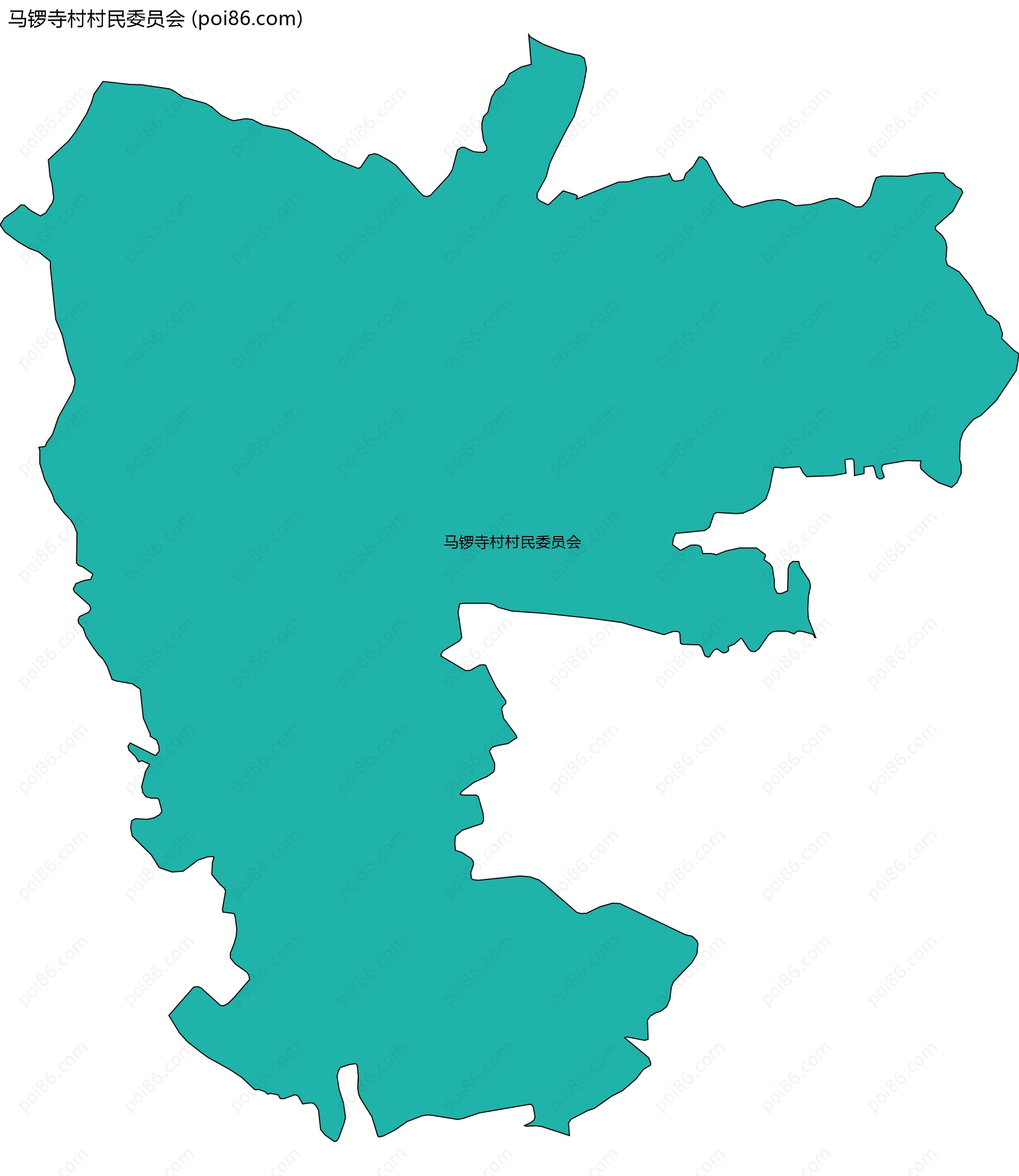 马锣寺村村民委员会边界地图