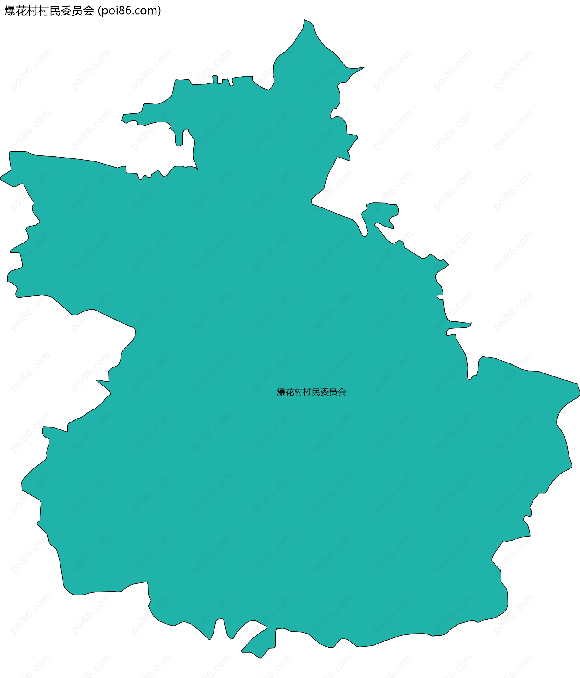 爆花村村民委员会边界地图