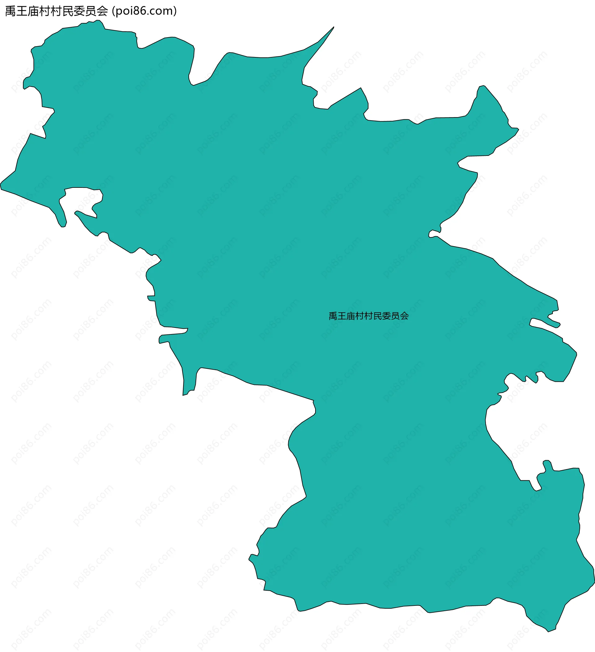 禹王庙村村民委员会边界地图