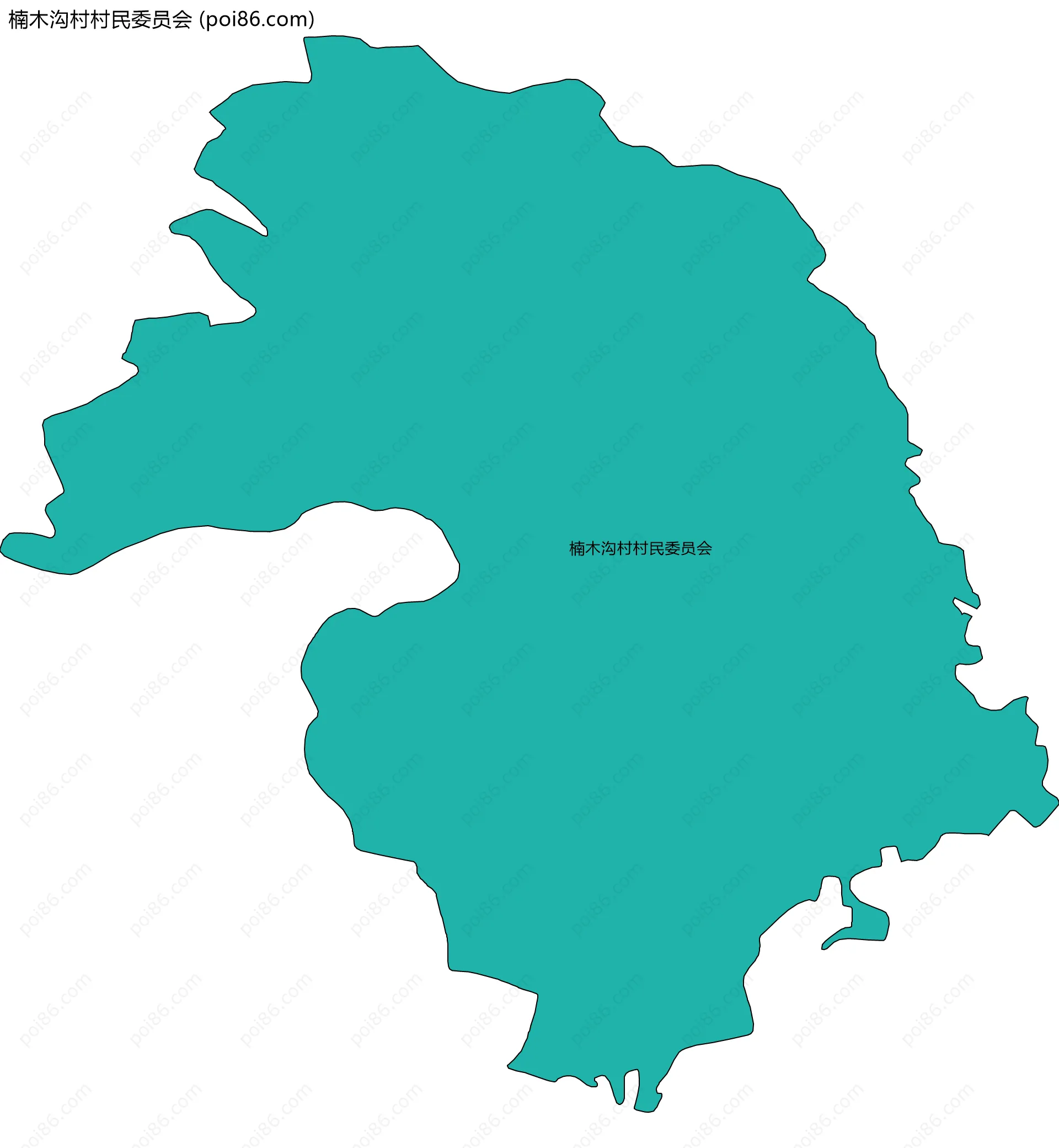 楠木沟村村民委员会边界地图