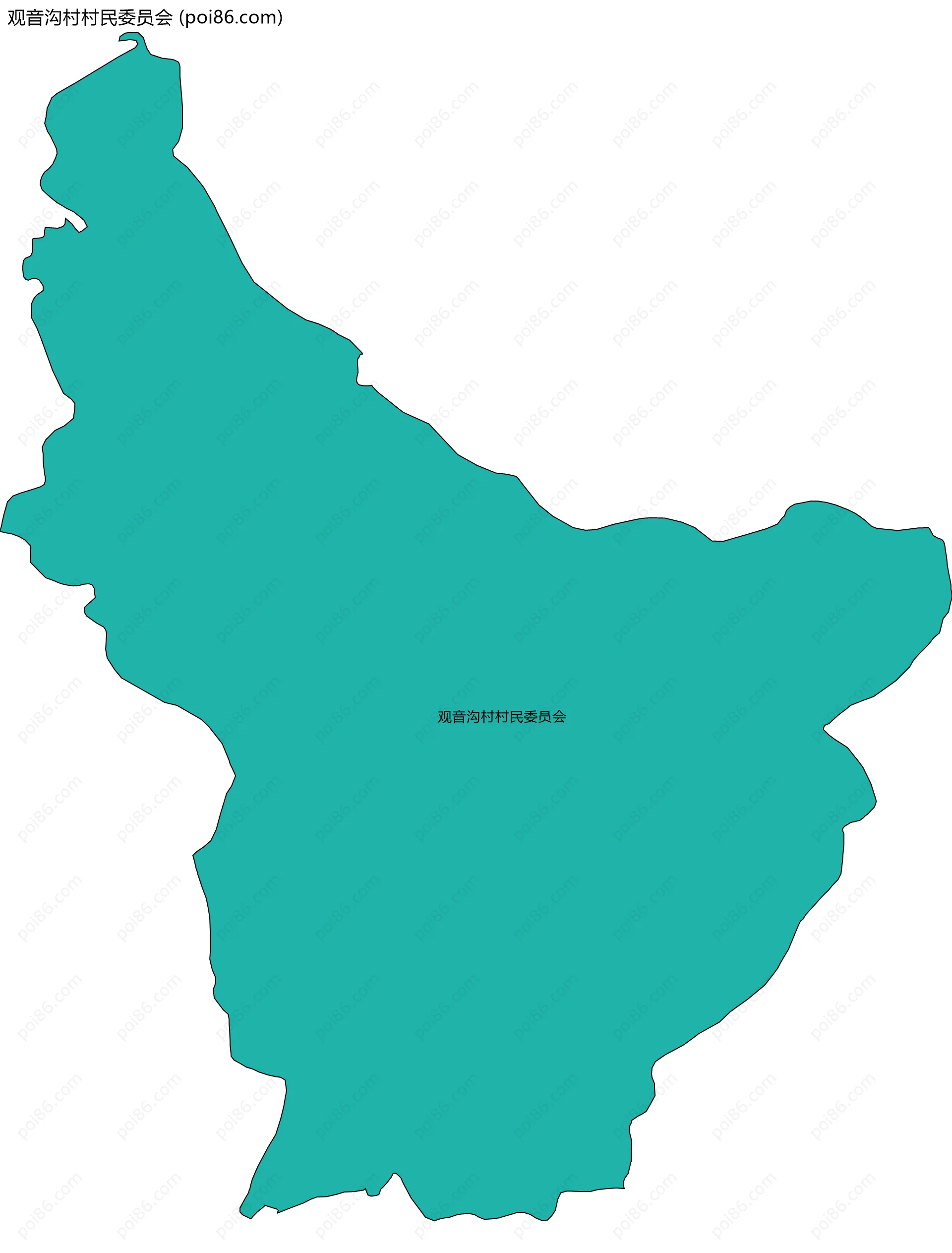 观音沟村村民委员会边界地图