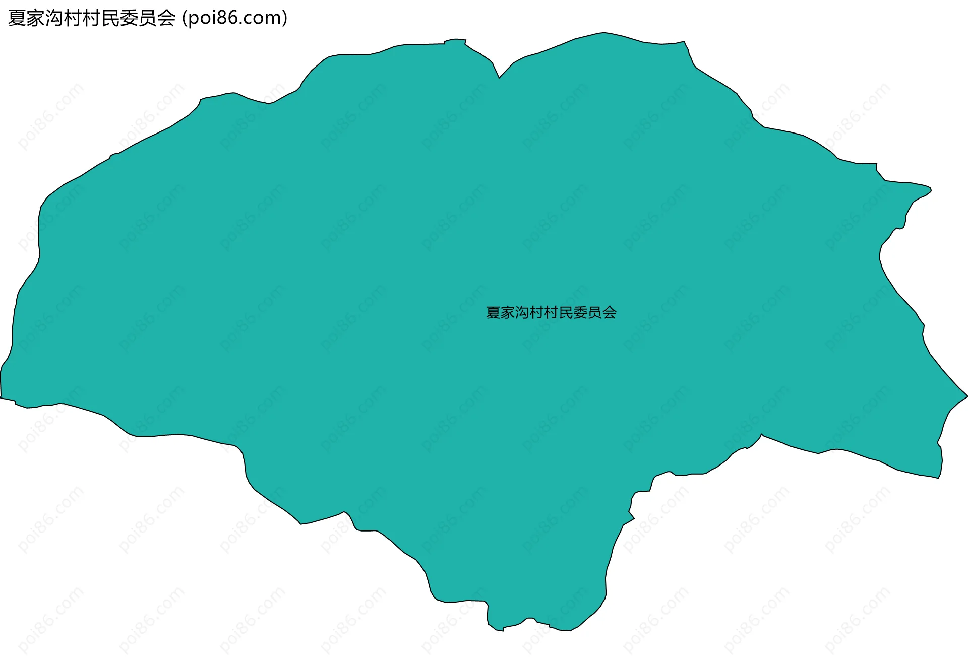 夏家沟村村民委员会边界地图