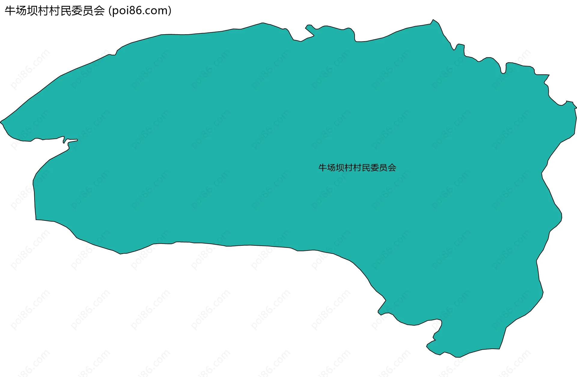 牛场坝村村民委员会边界地图