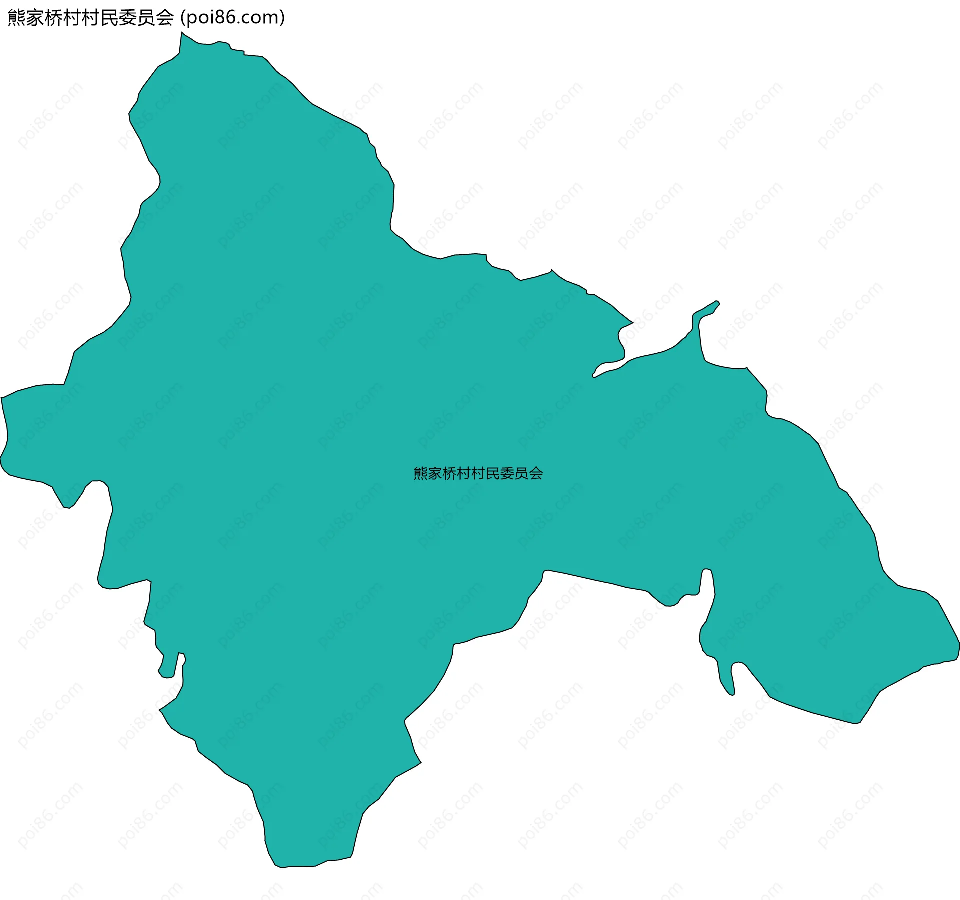 熊家桥村村民委员会边界地图