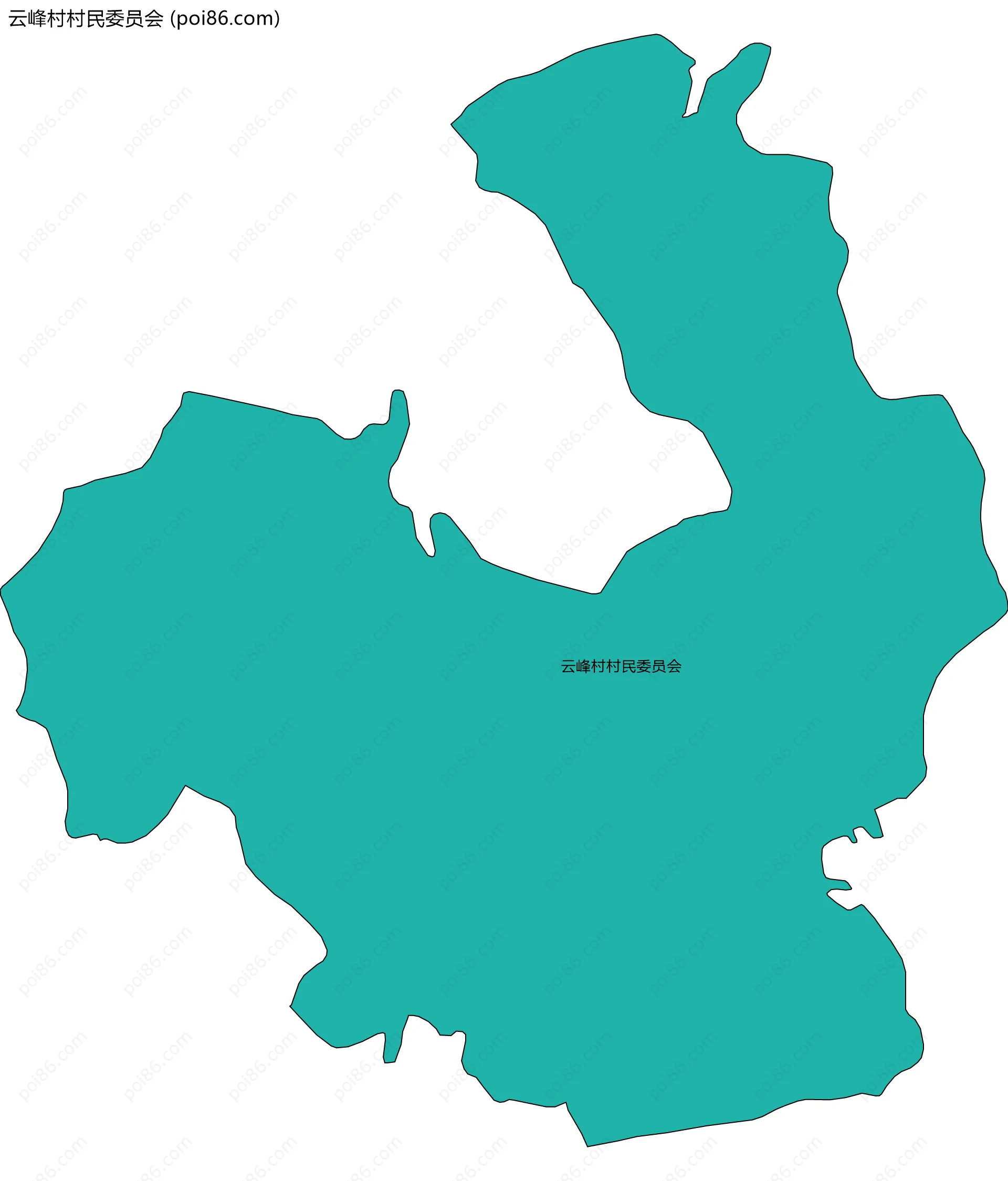 云峰村村民委员会边界地图