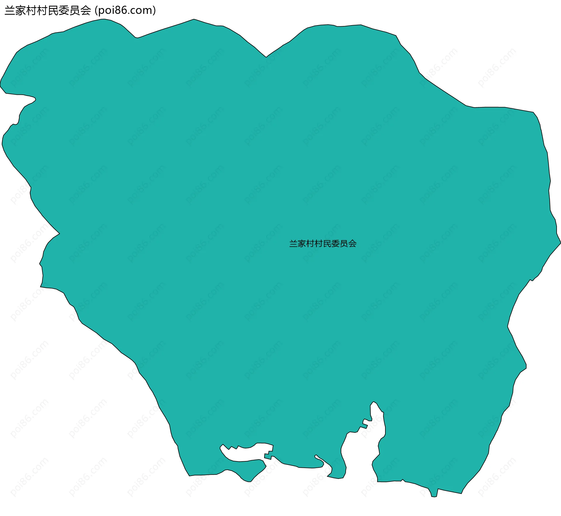 兰家村村民委员会边界地图