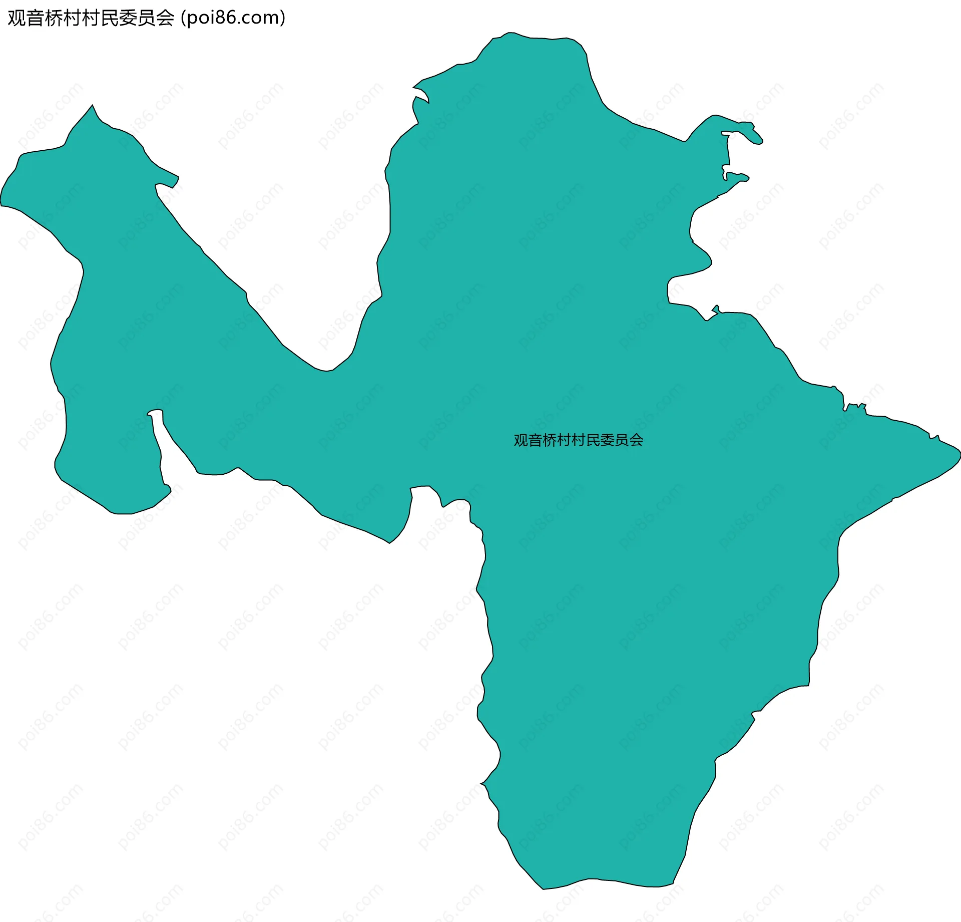 观音桥村村民委员会边界地图