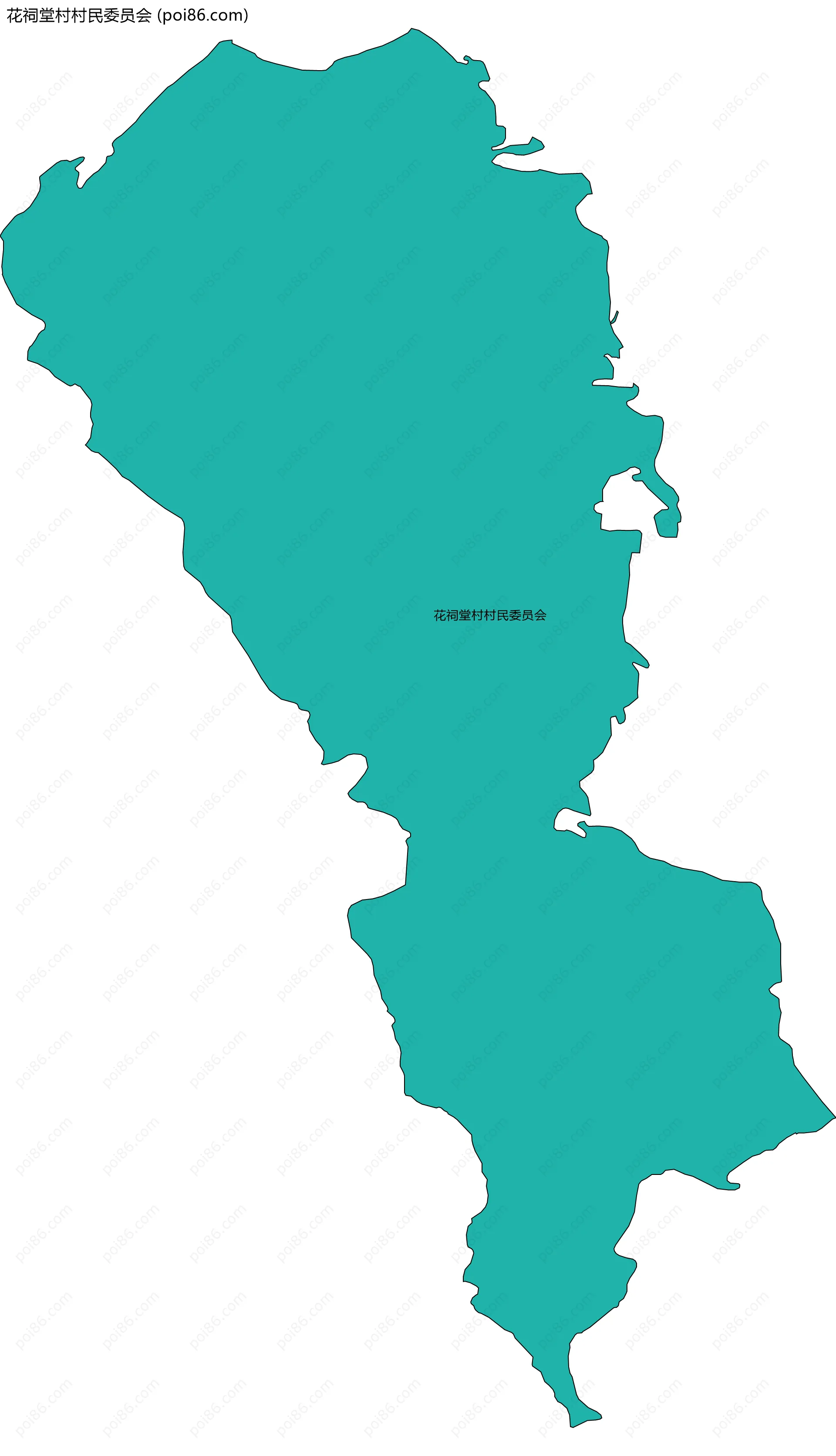 花祠堂村村民委员会边界地图