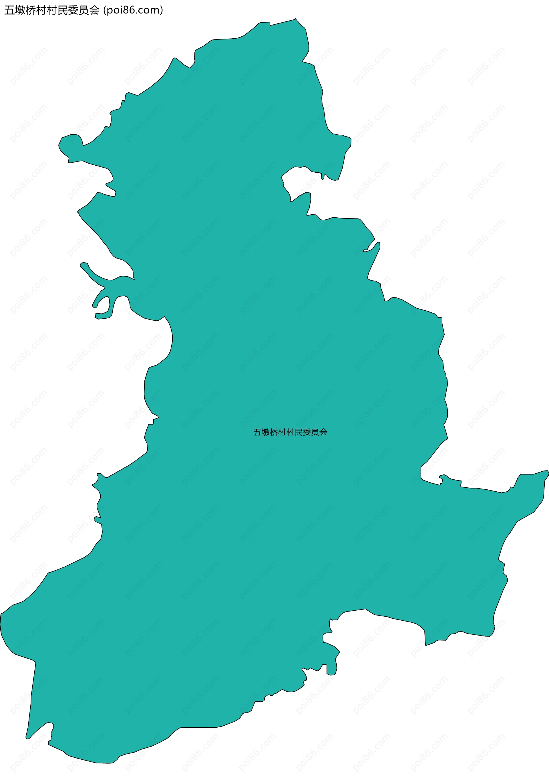 五墩桥村村民委员会边界地图