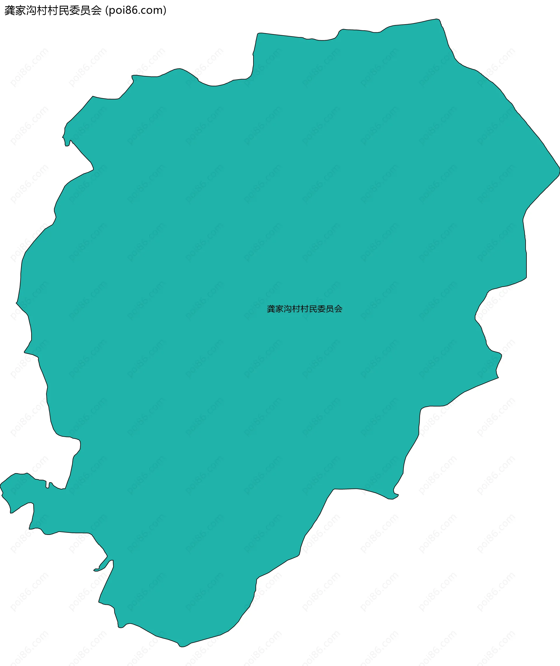 龚家沟村村民委员会边界地图