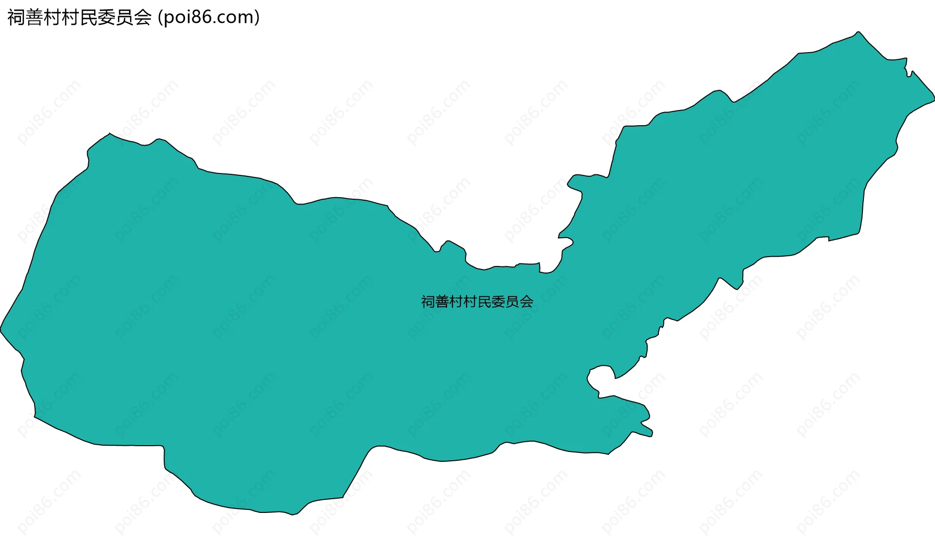 祠善村村民委员会边界地图
