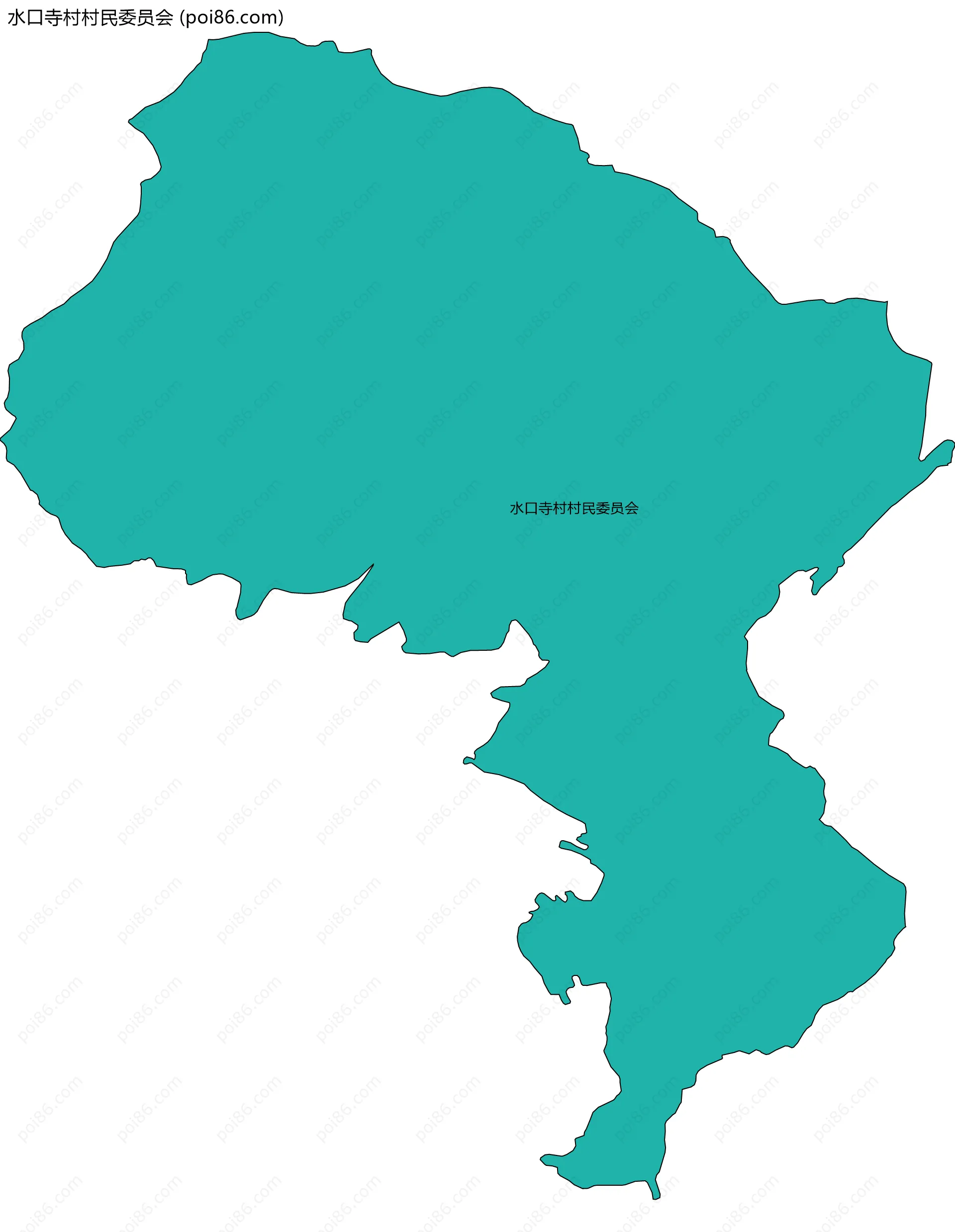 水口寺村村民委员会边界地图