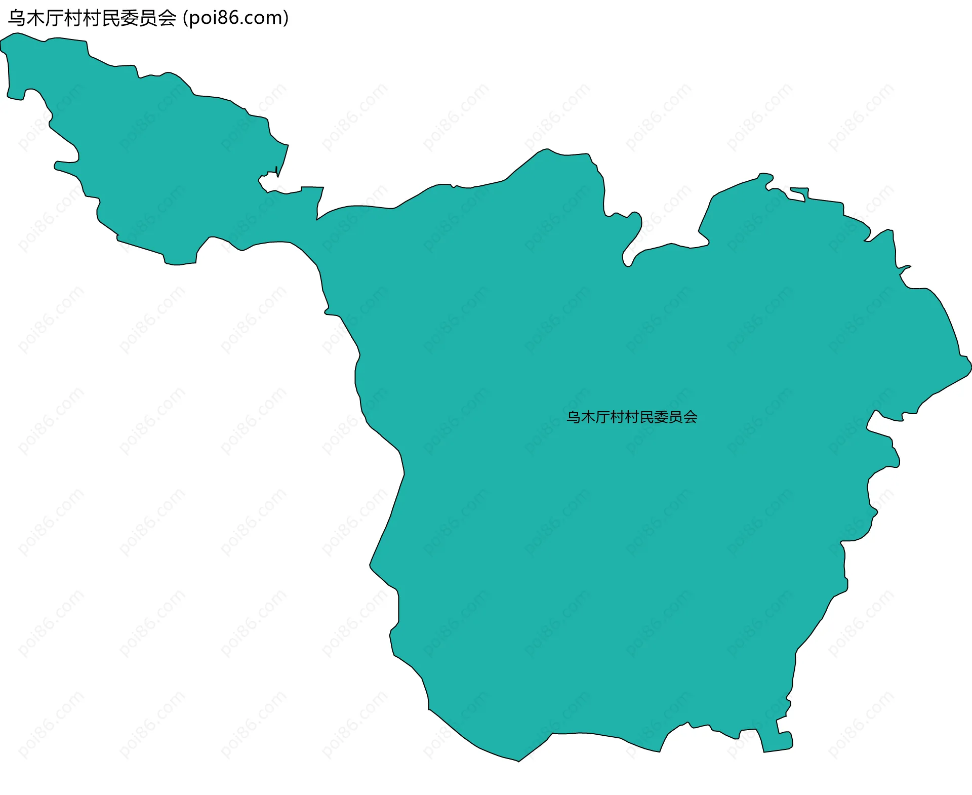 乌木厅村村民委员会边界地图