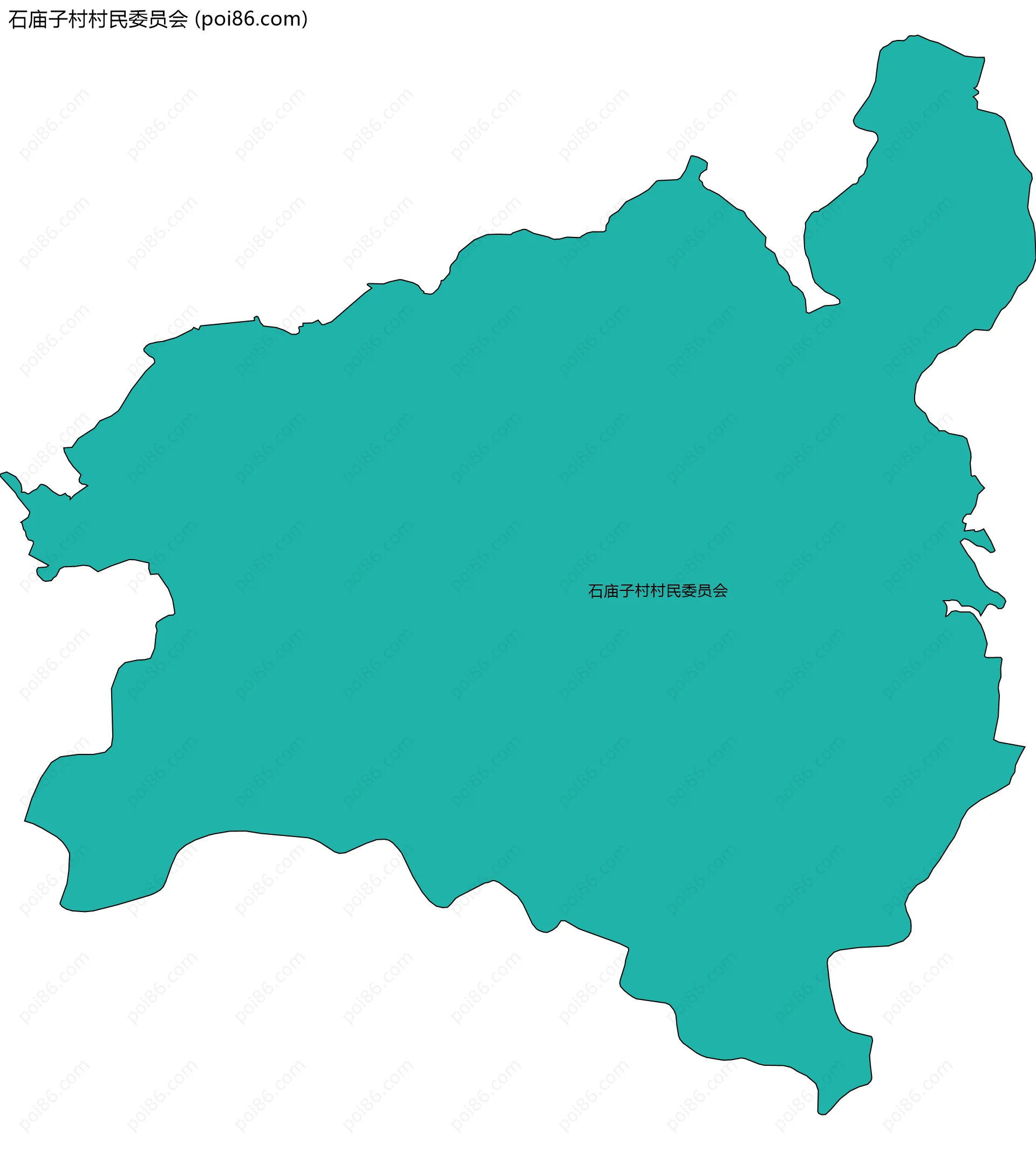 石庙子村村民委员会边界地图