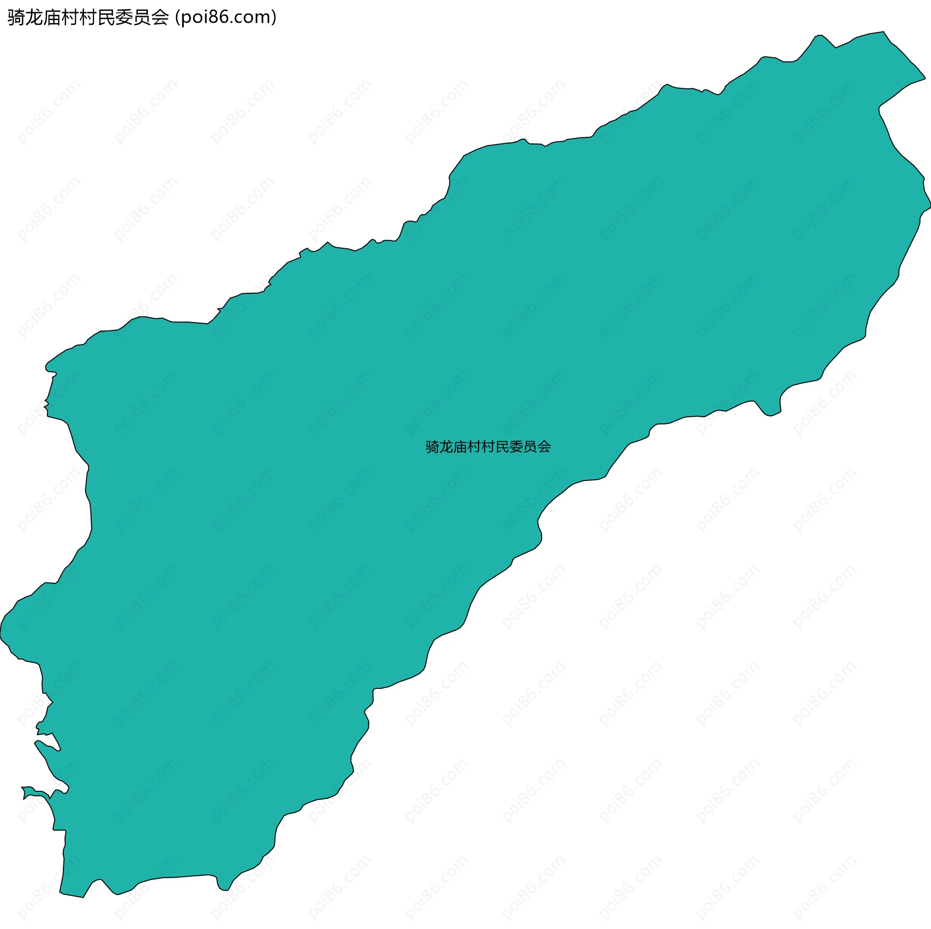 骑龙庙村村民委员会边界地图