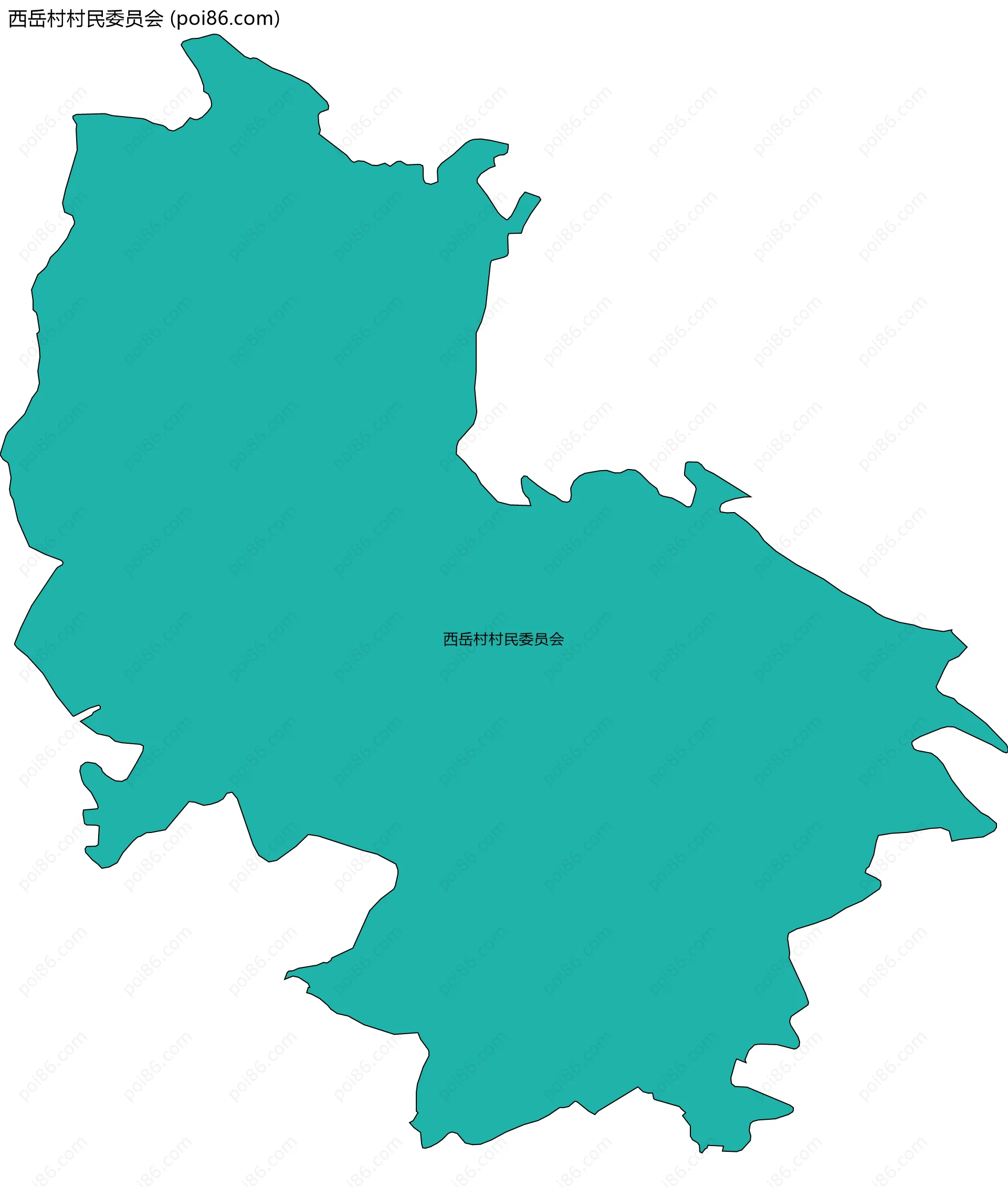 西岳村村民委员会边界地图