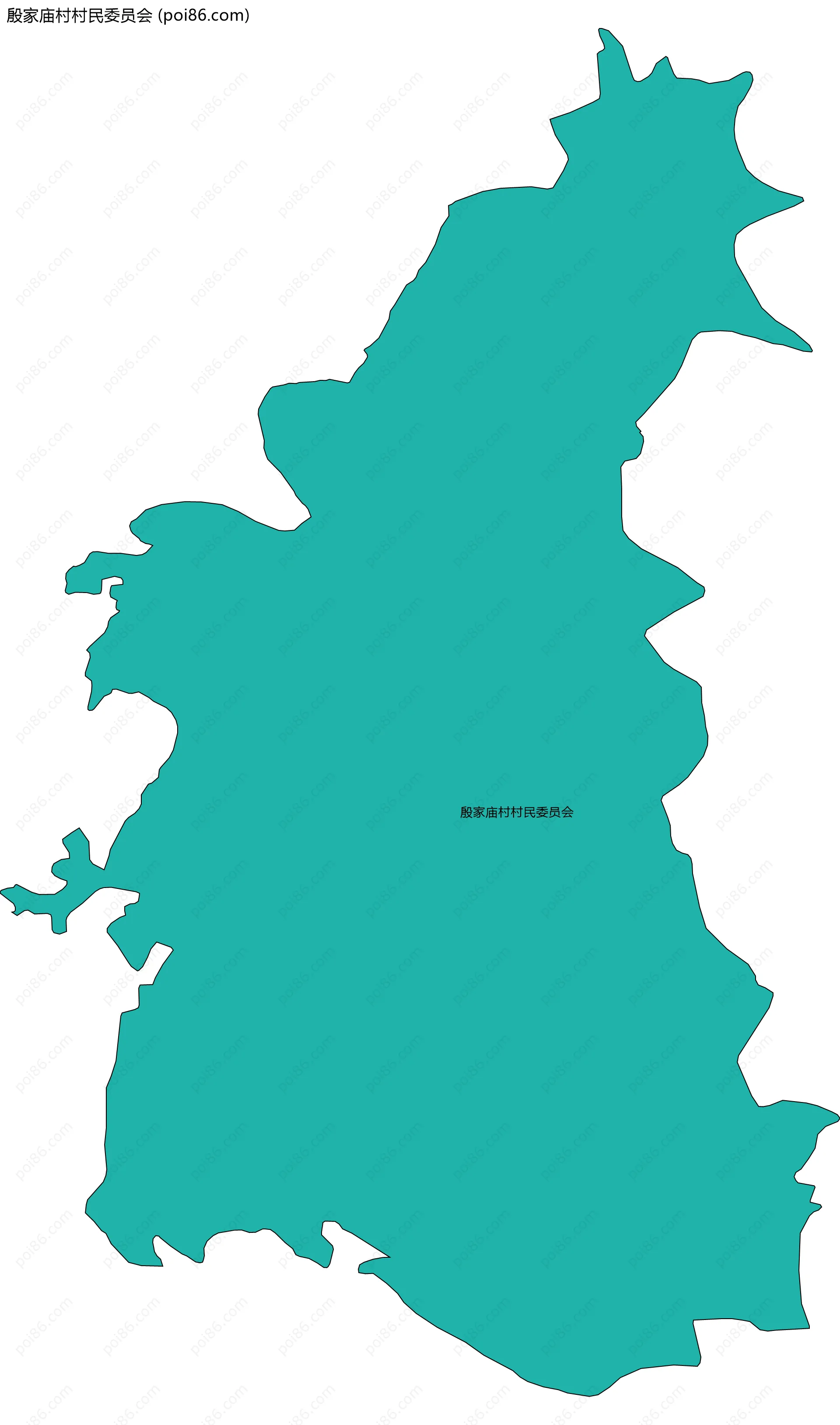 殷家庙村村民委员会边界地图