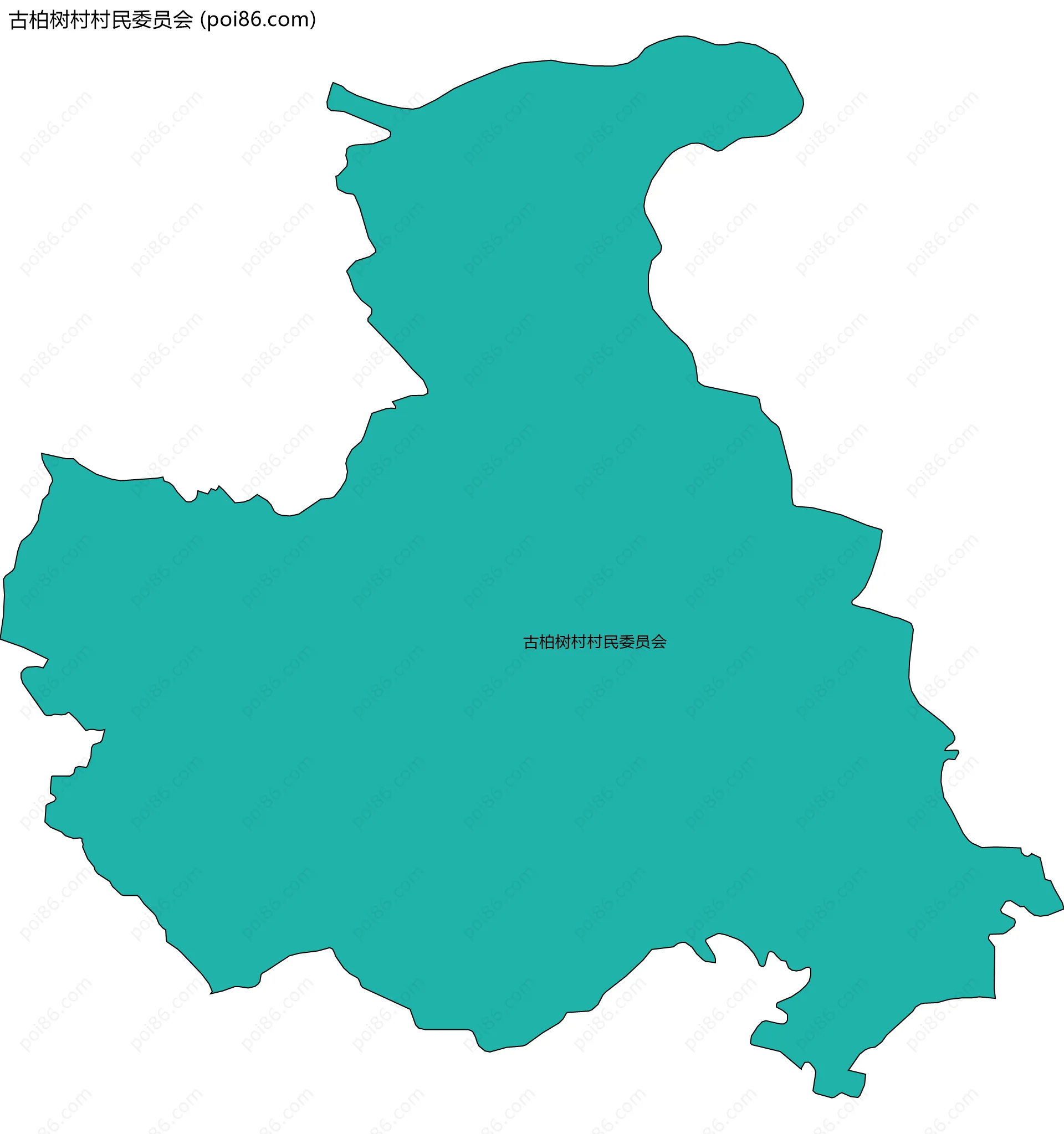 古柏树村村民委员会边界地图