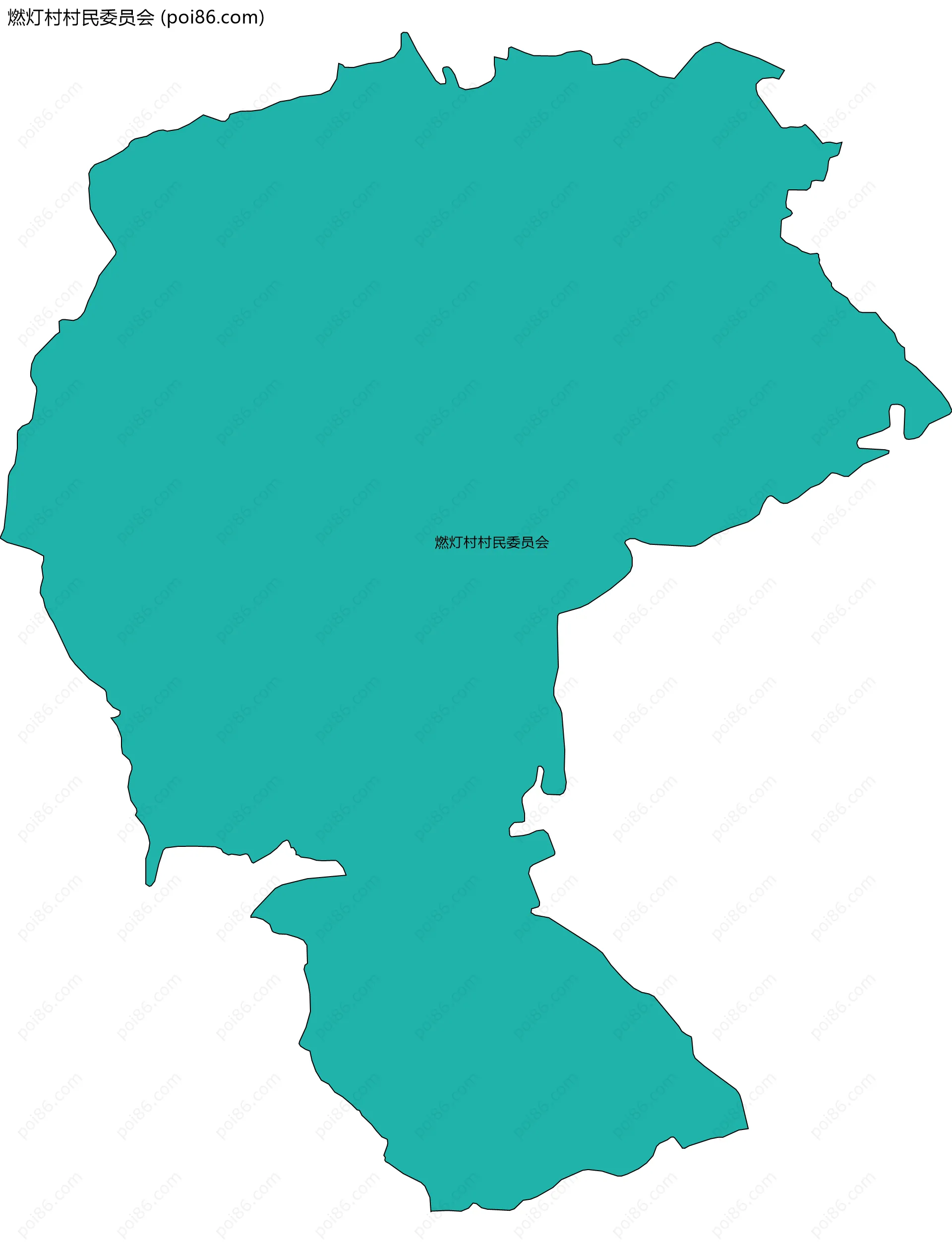 燃灯村村民委员会边界地图